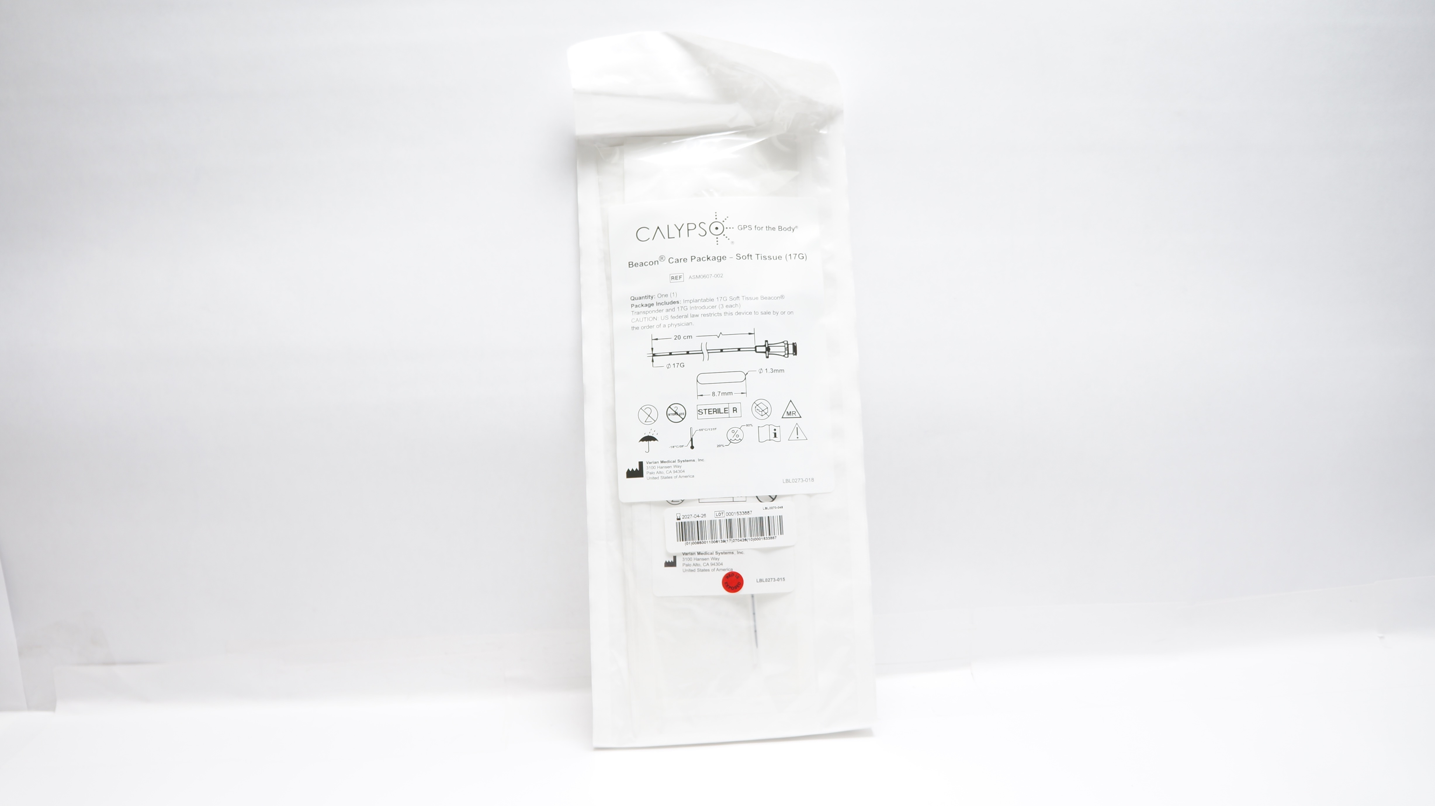 Varian Medical ASM0607-002 Calypso Beacon Transponder 17G & Introducer 17G