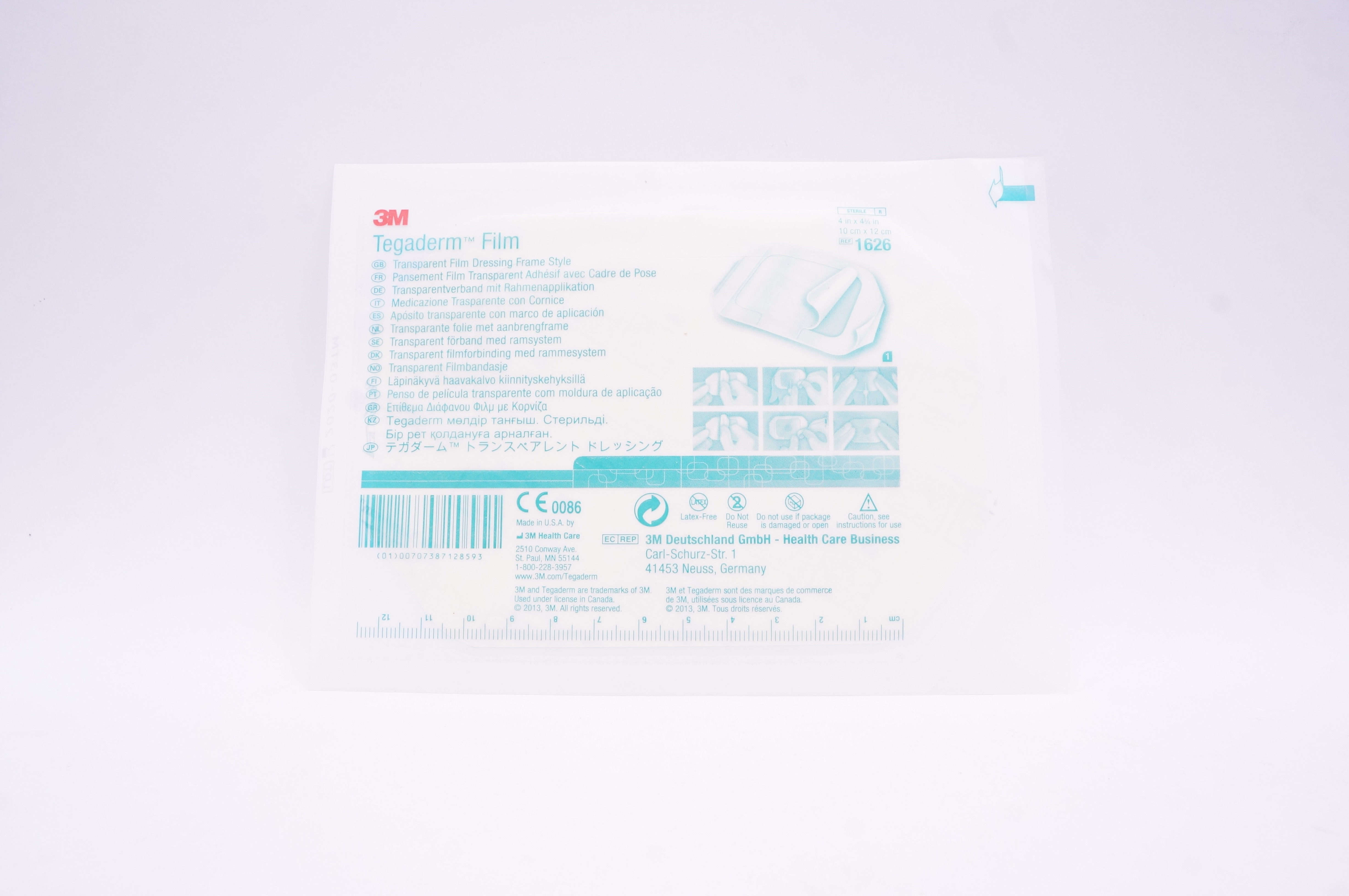 3M 890010 Tegaderm Film Transparent Film Dressing Frame Style 4 in x 4 3/4 in(x)