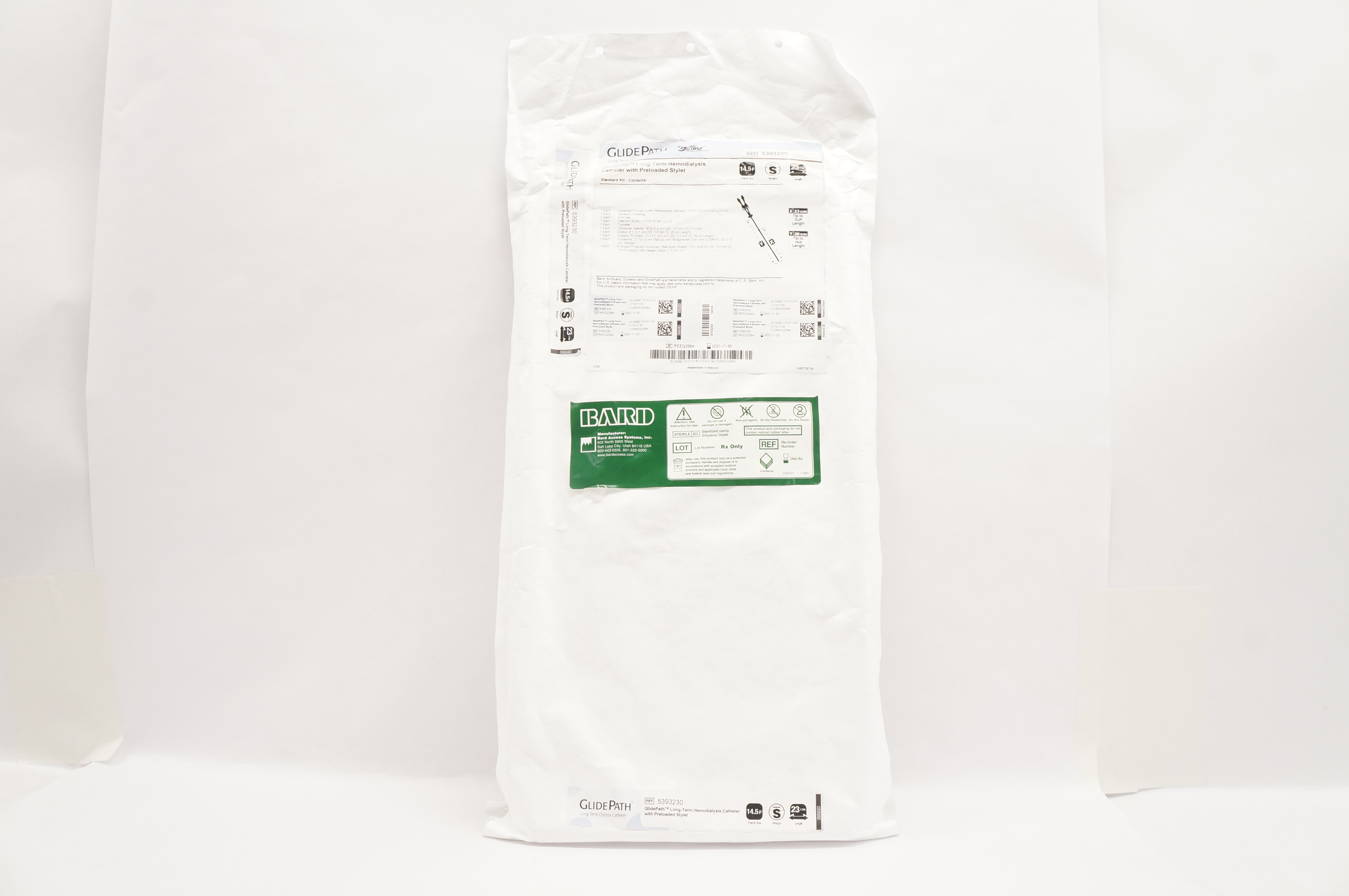Bard 5393230 GlidePath Long-Term Hemodialysis Cath. 14.5F x 23 cm (x)