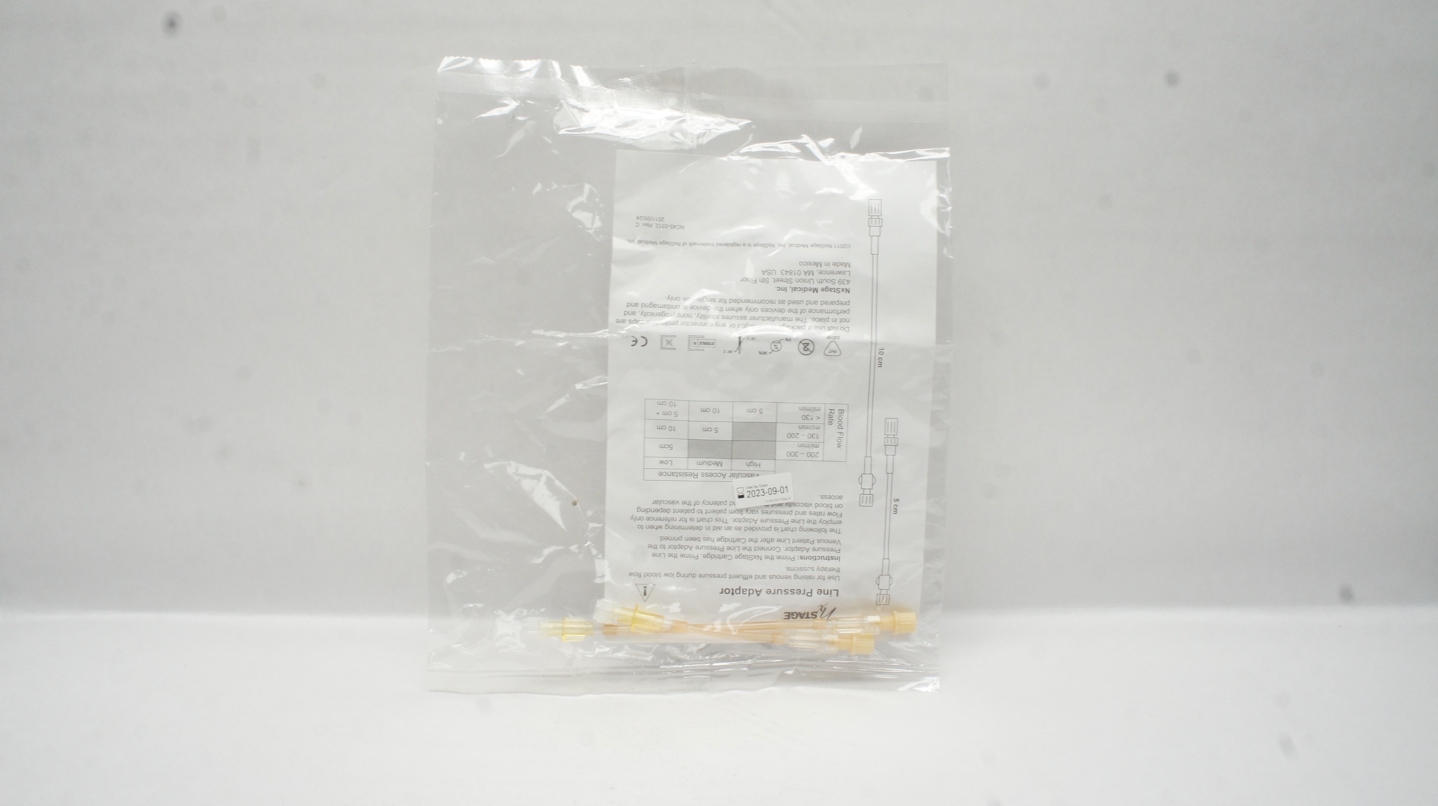 NxStage Line Pressure Adaptor 10cm x 5cm (x)