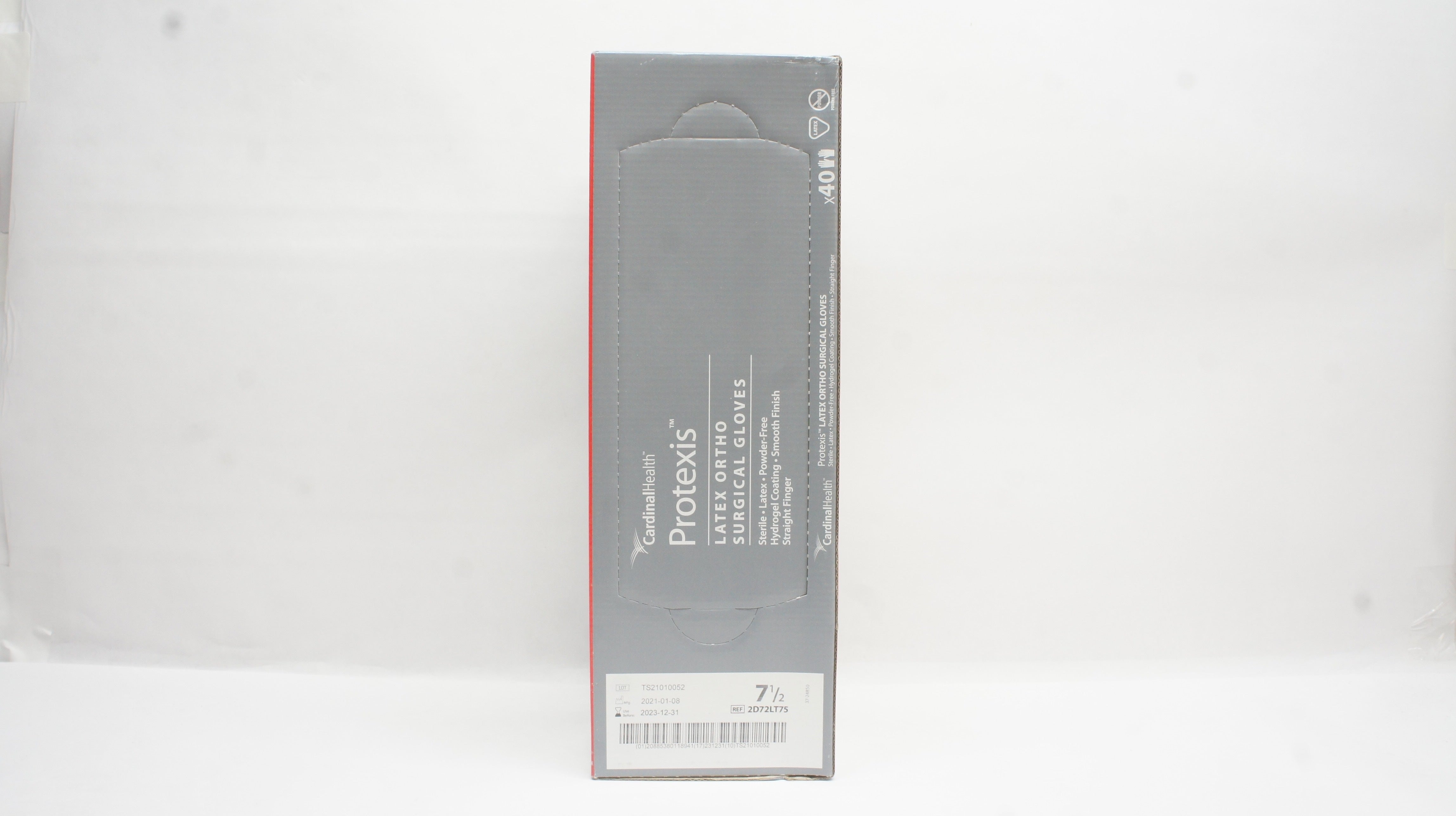 Cardinal Health 2D72LT75 Protexis Ortho Surgical Gloves, Size 7 1/2 - Box of 40