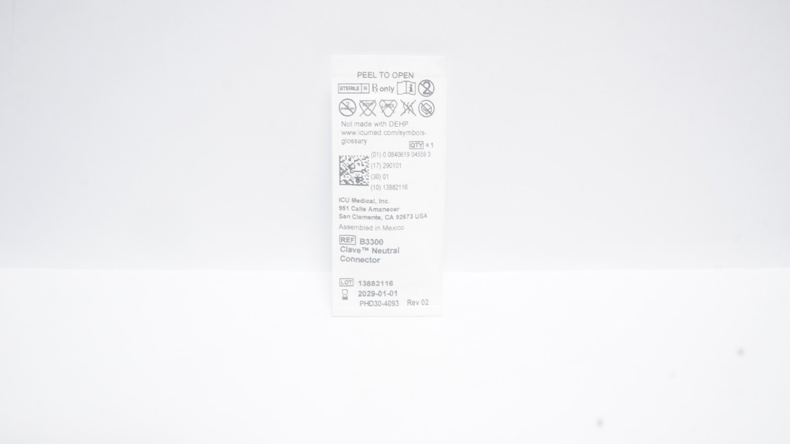 ICU Medical B3300 Clave™ Neutral Connector