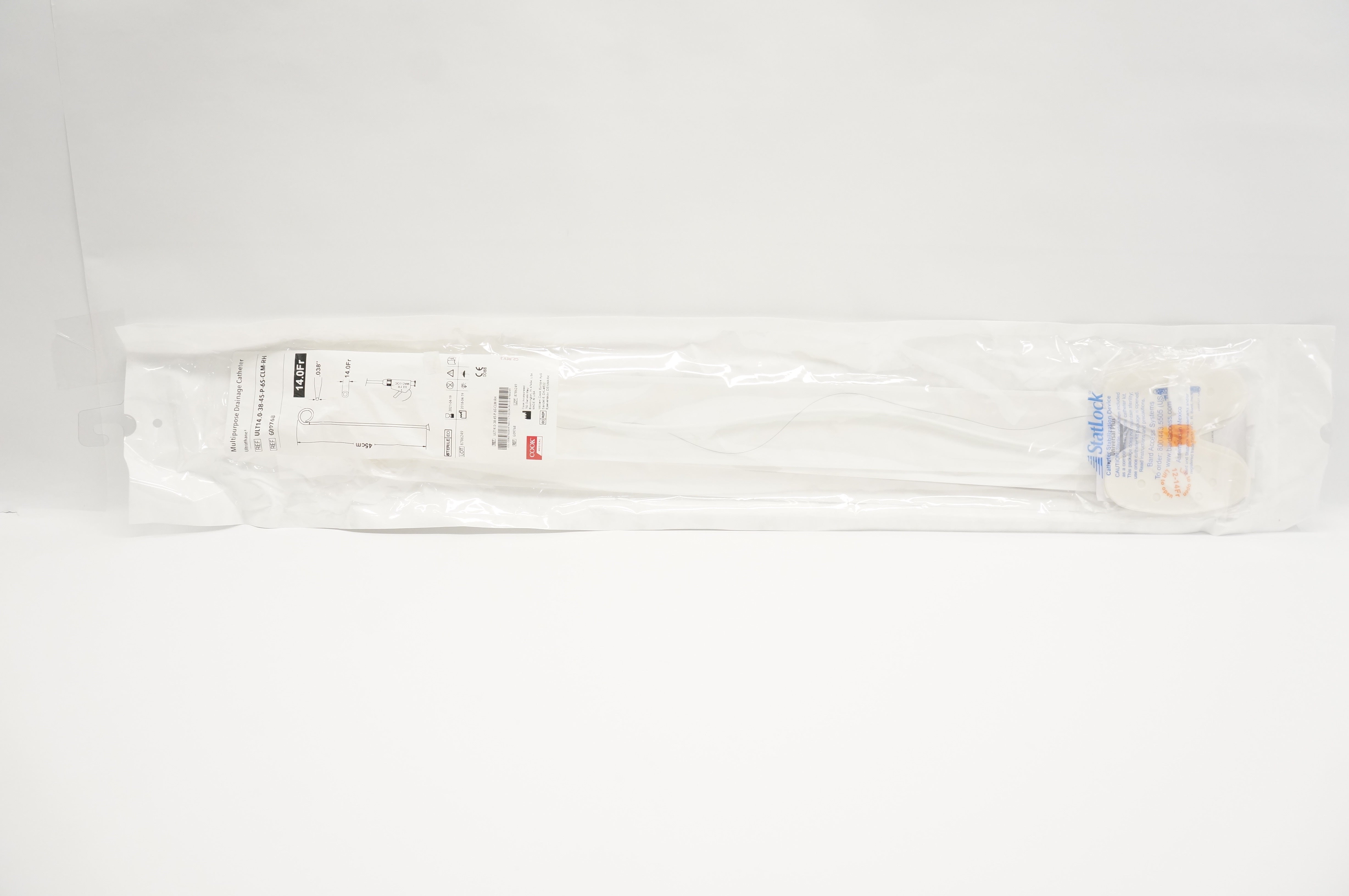Cook Medical G09768 Multipurpose Drainage Cath. 14.0Fr x 45cm x .038inch (x)