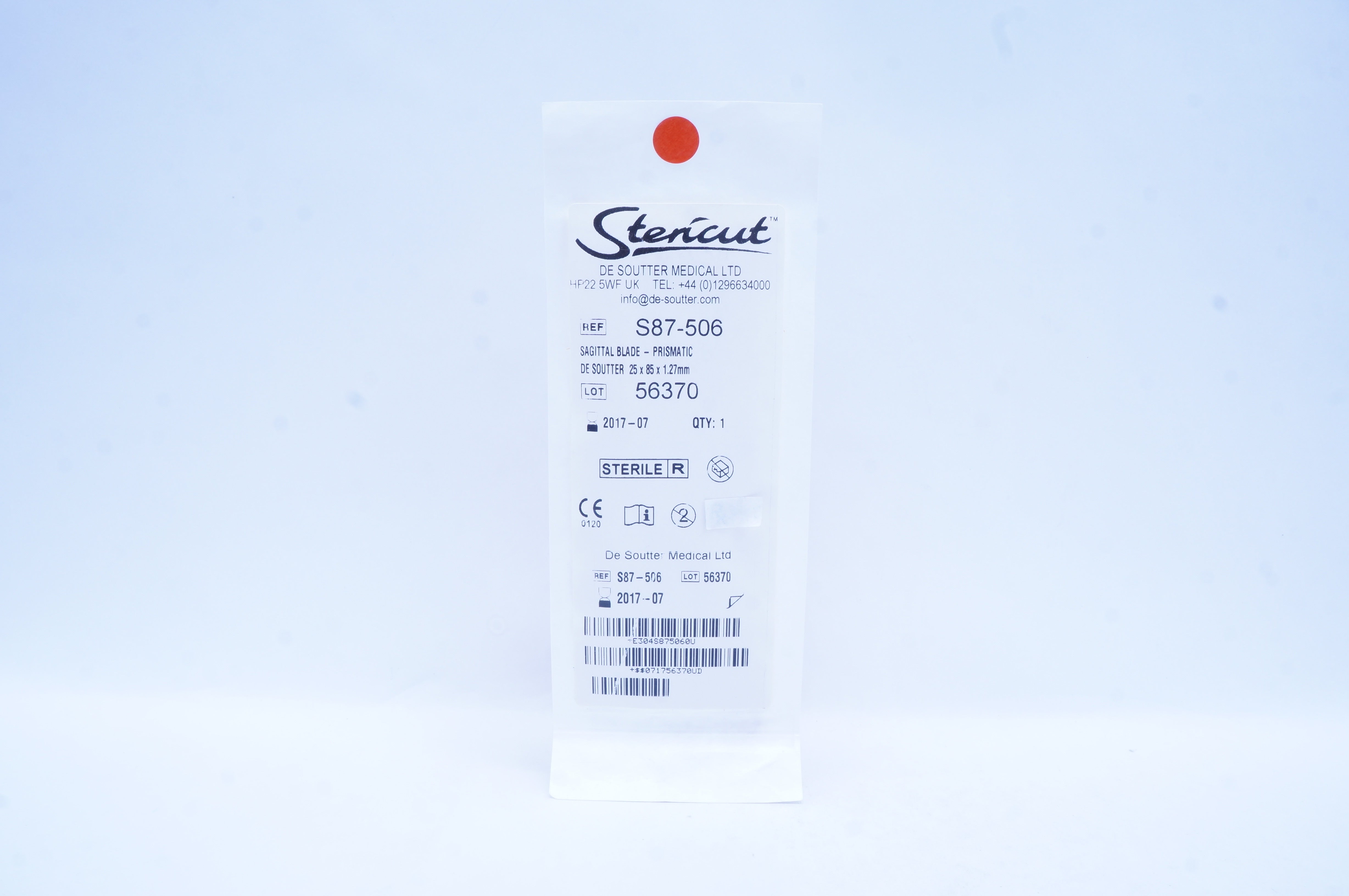 De Soutter S87-506 Stericut Sagittal Blade Prismatic 25 x 85 x 1.27mm (x)