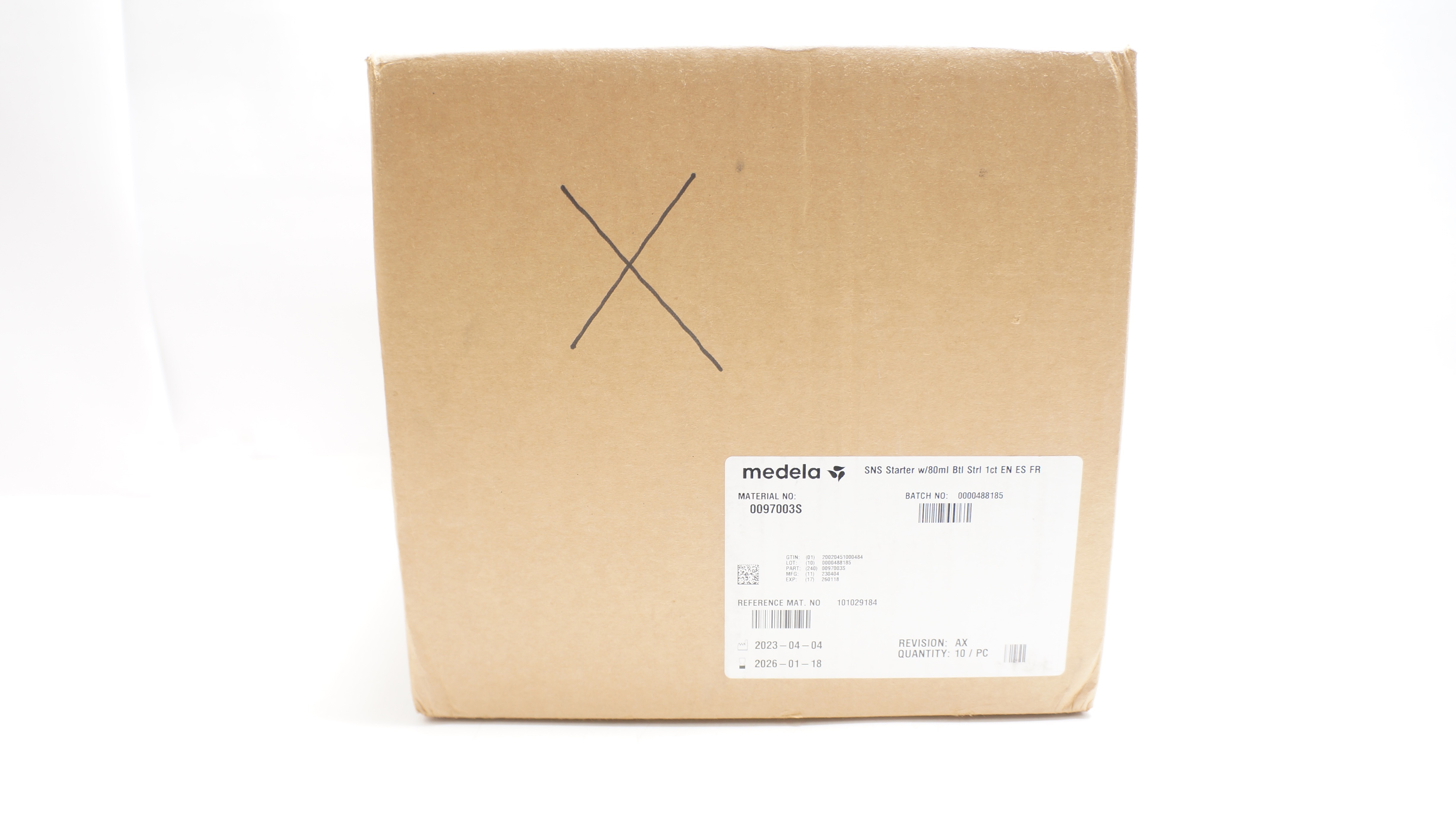 Medela 0097003S Starter Supplemental Nursing System w/ 80mL Container -Box of 10