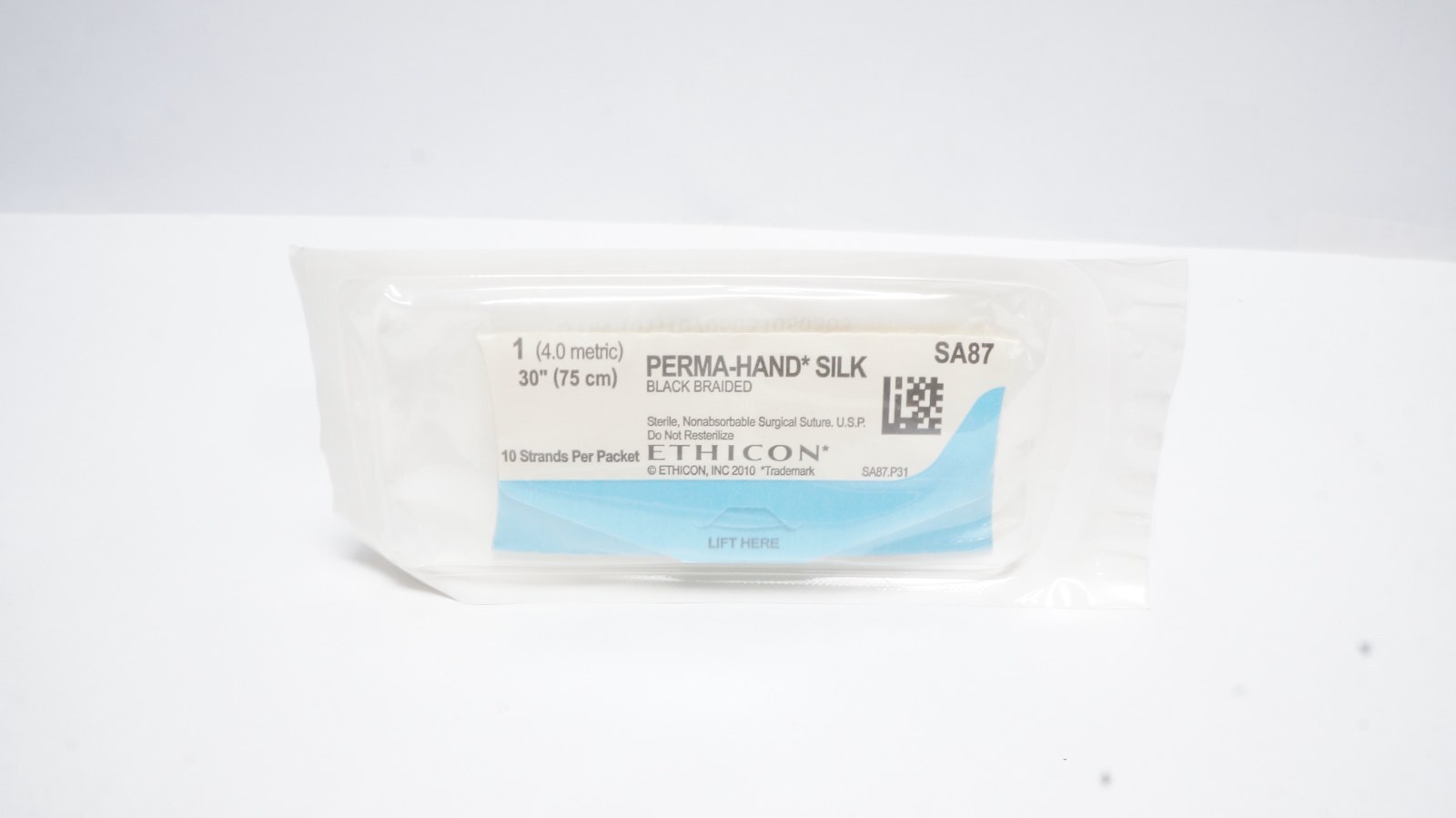 ETHICON SA87 PERMA-HAND SILK Sutures Size 1, 30" Black