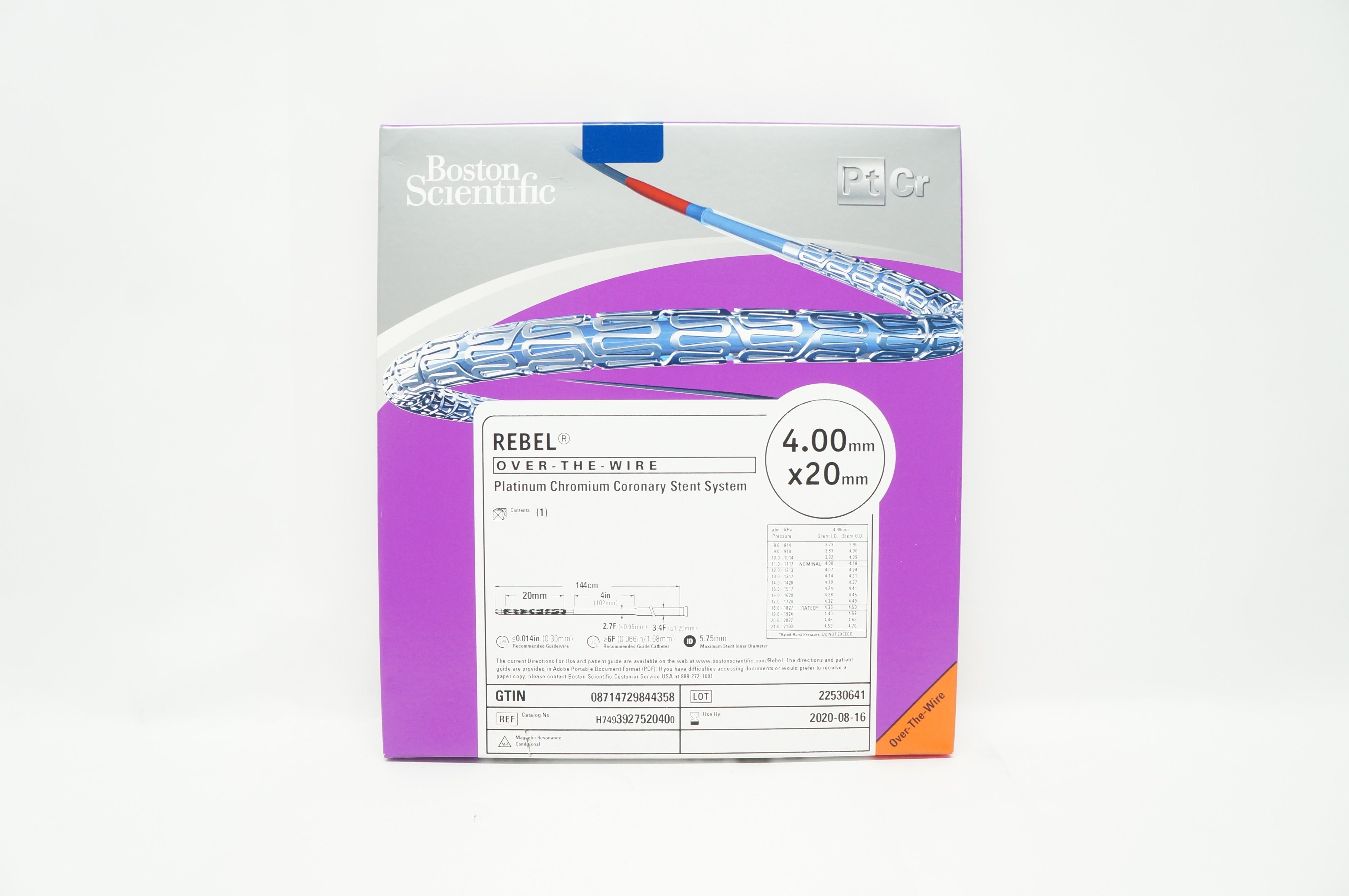 Boston Scientific 392752040 Platinum Chromium Coronary Stent System 4.00x20mm(x)