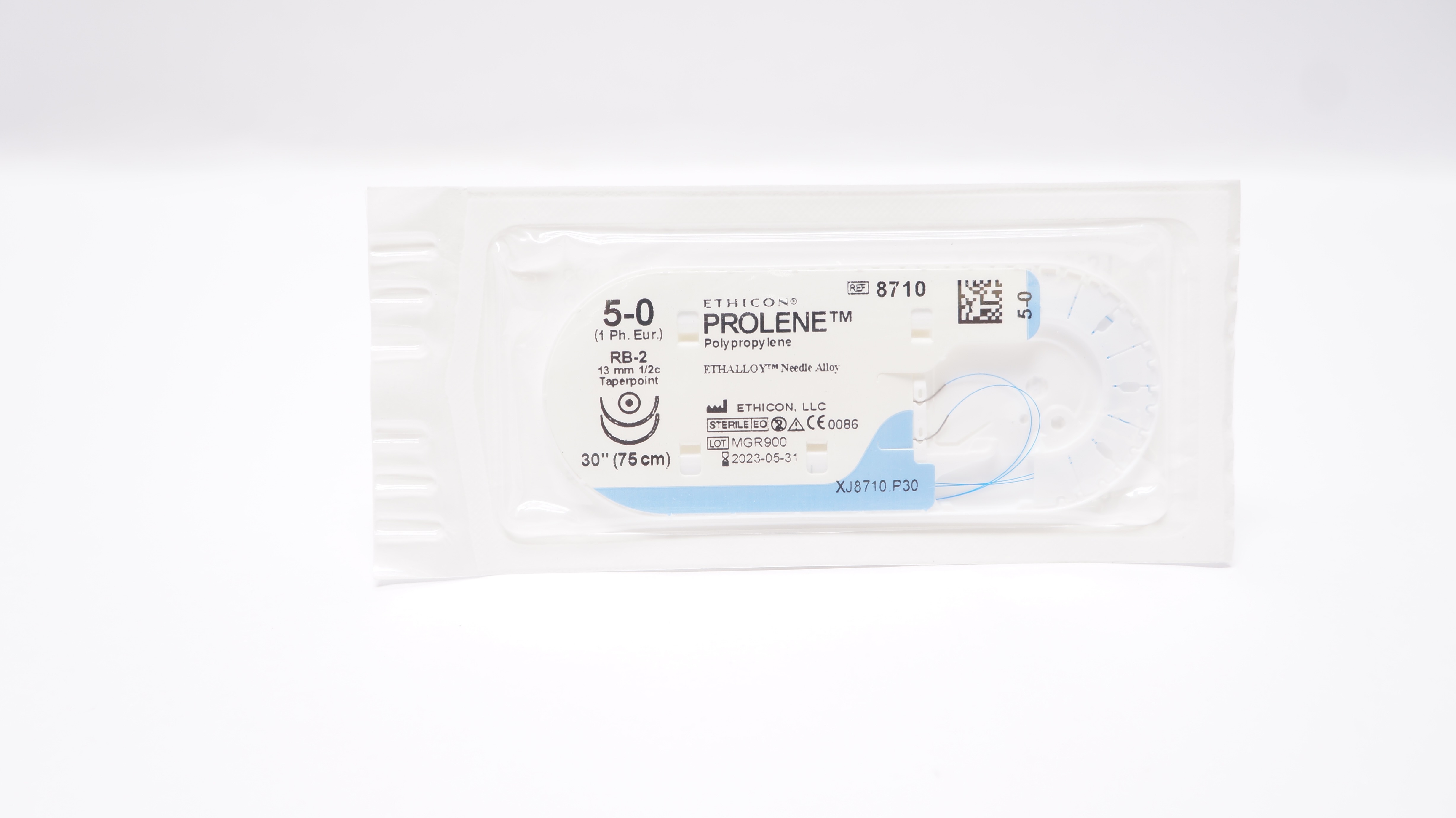 Ethicon 8710 5-0 PROLENE Polypropylene Stre RB-2 13mm 1/2c Taperpoint 30inch(x)