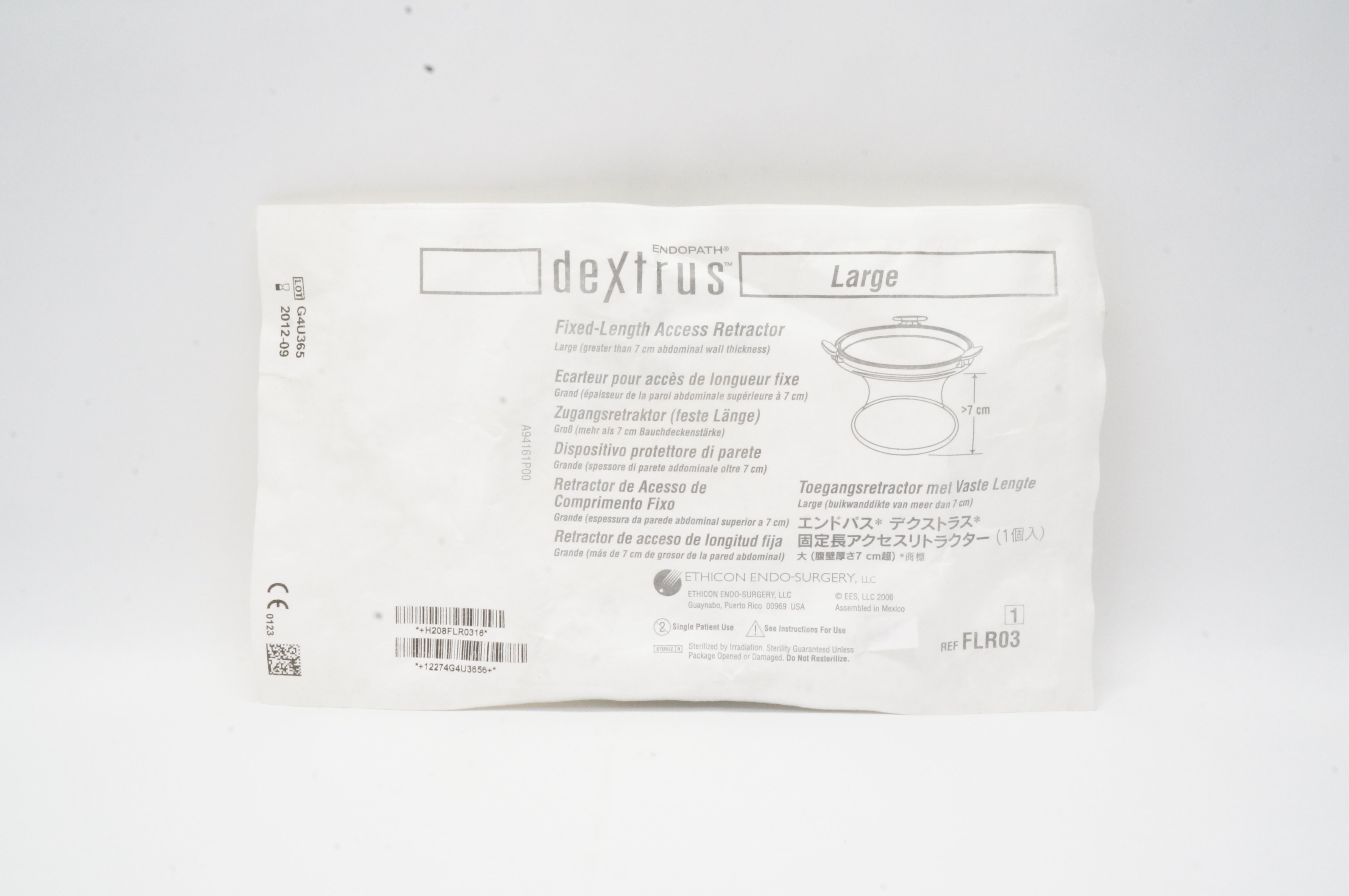 Ethicon FLR03 Dextrus Fixed-Length Access Retractor, Large (x)