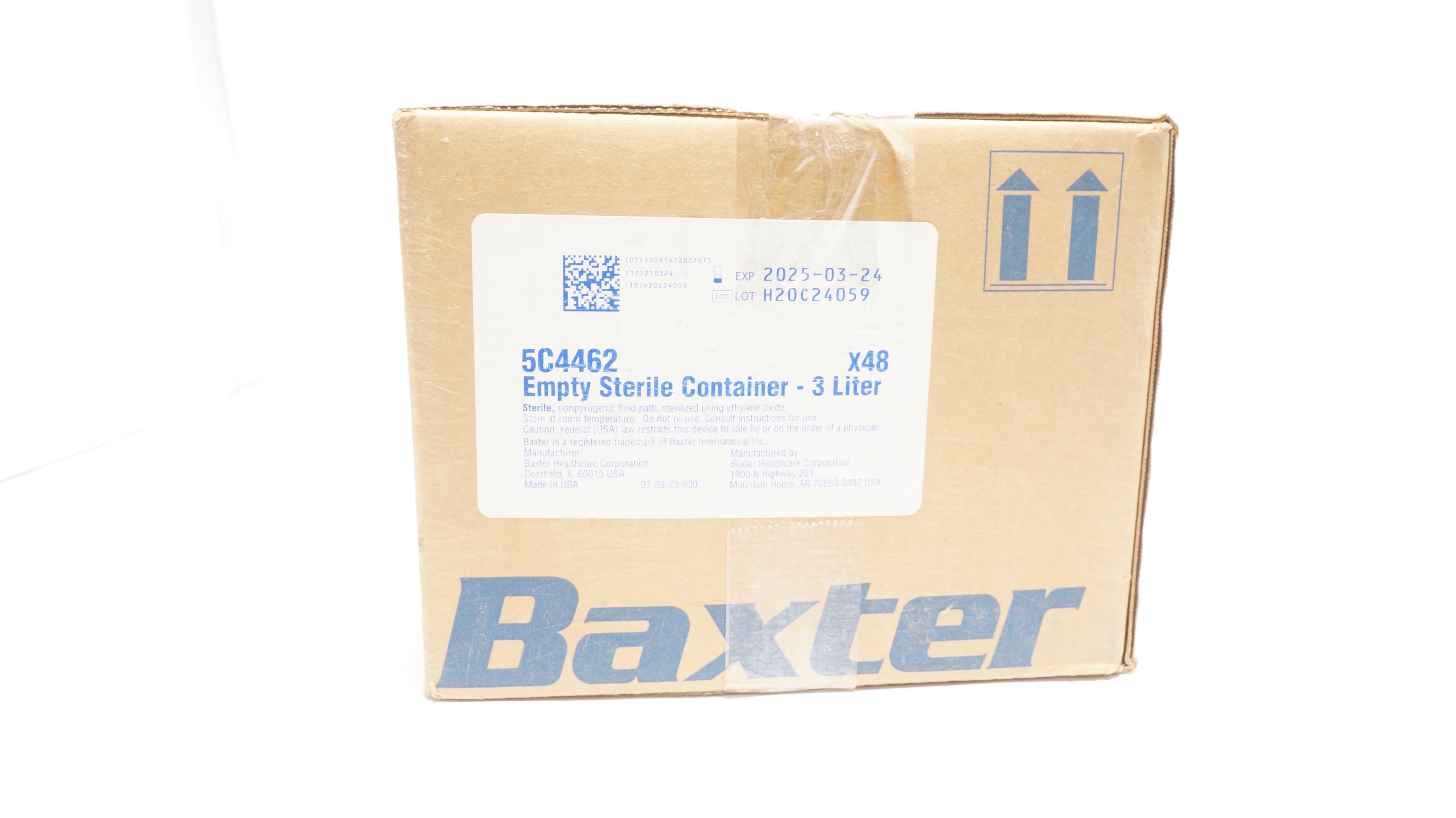 Baxter 5C4462 Empty Sterile Container -3 Liter - Box of 48 (x)