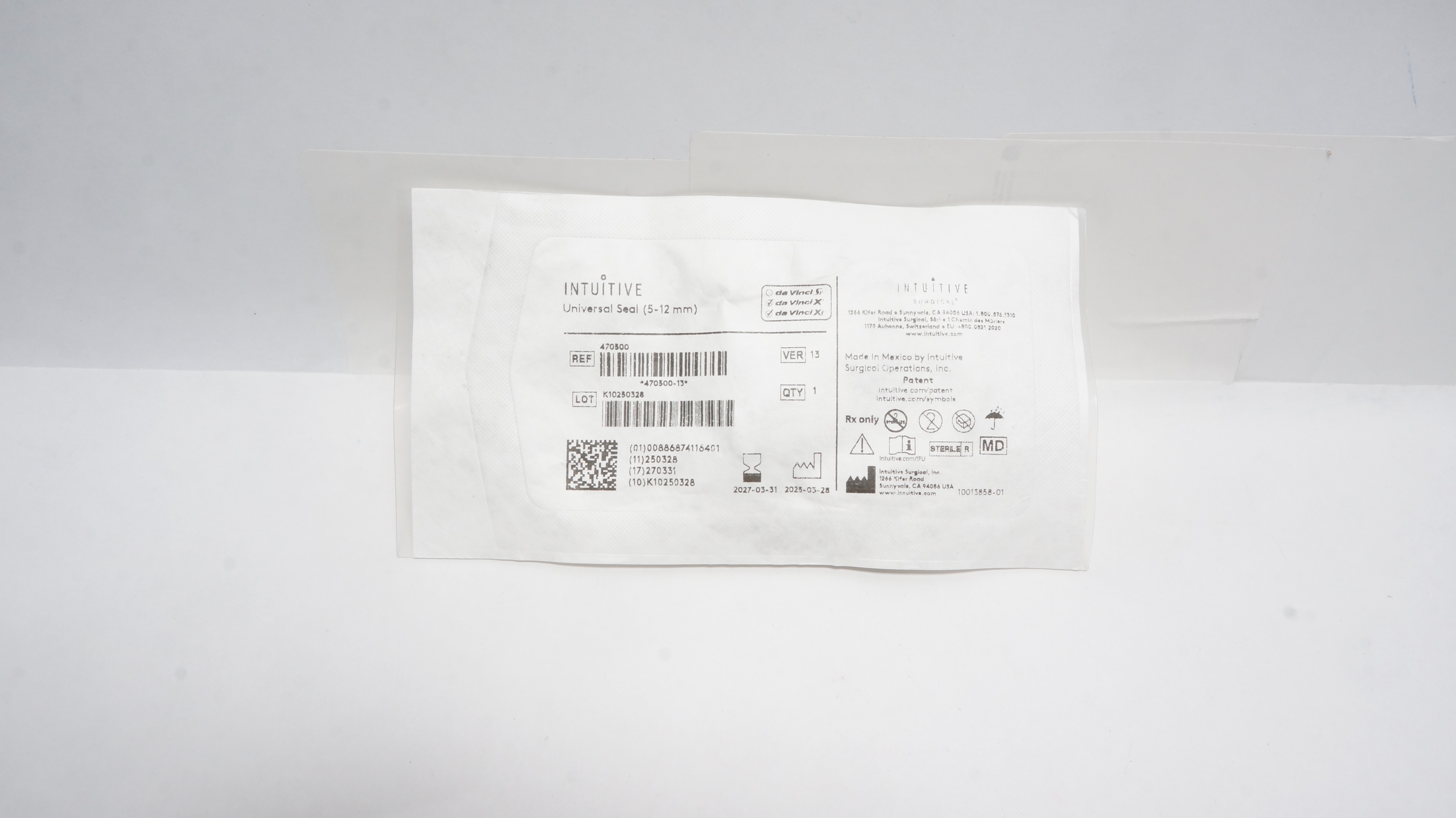 Intuitive Surgical 470500 DA VINCI XI Universal Seal, 5-12mm