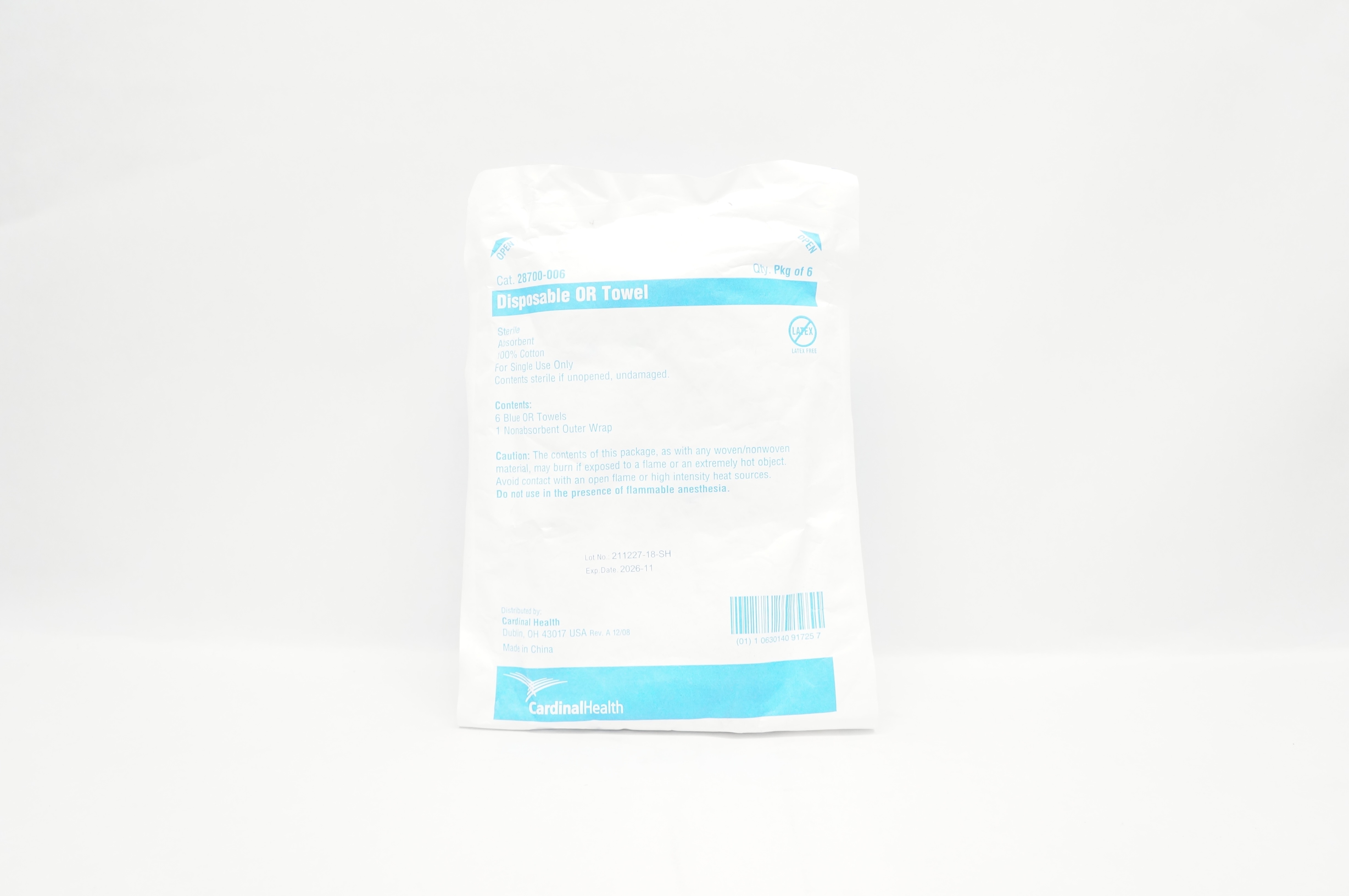 Cardinal Health 28700-006 Disposable OR Towel - Pack of 6