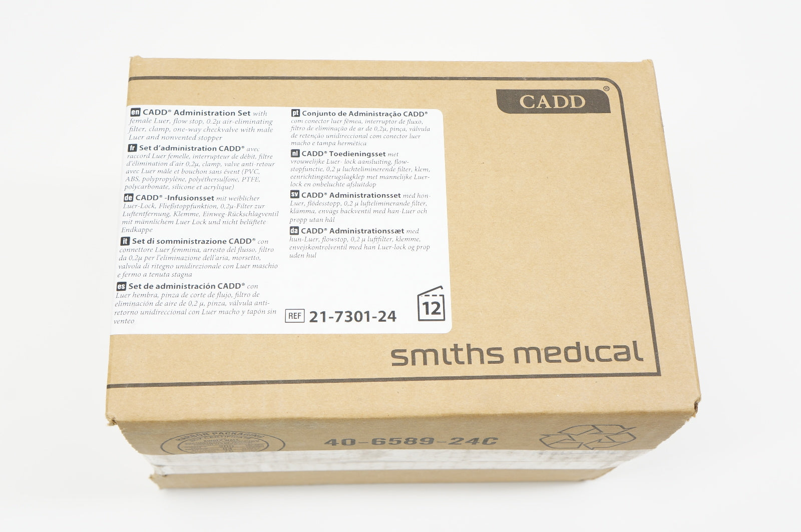 Smiths Medical 21-7301-24 CADD Administration Set 50mL - Box of 12