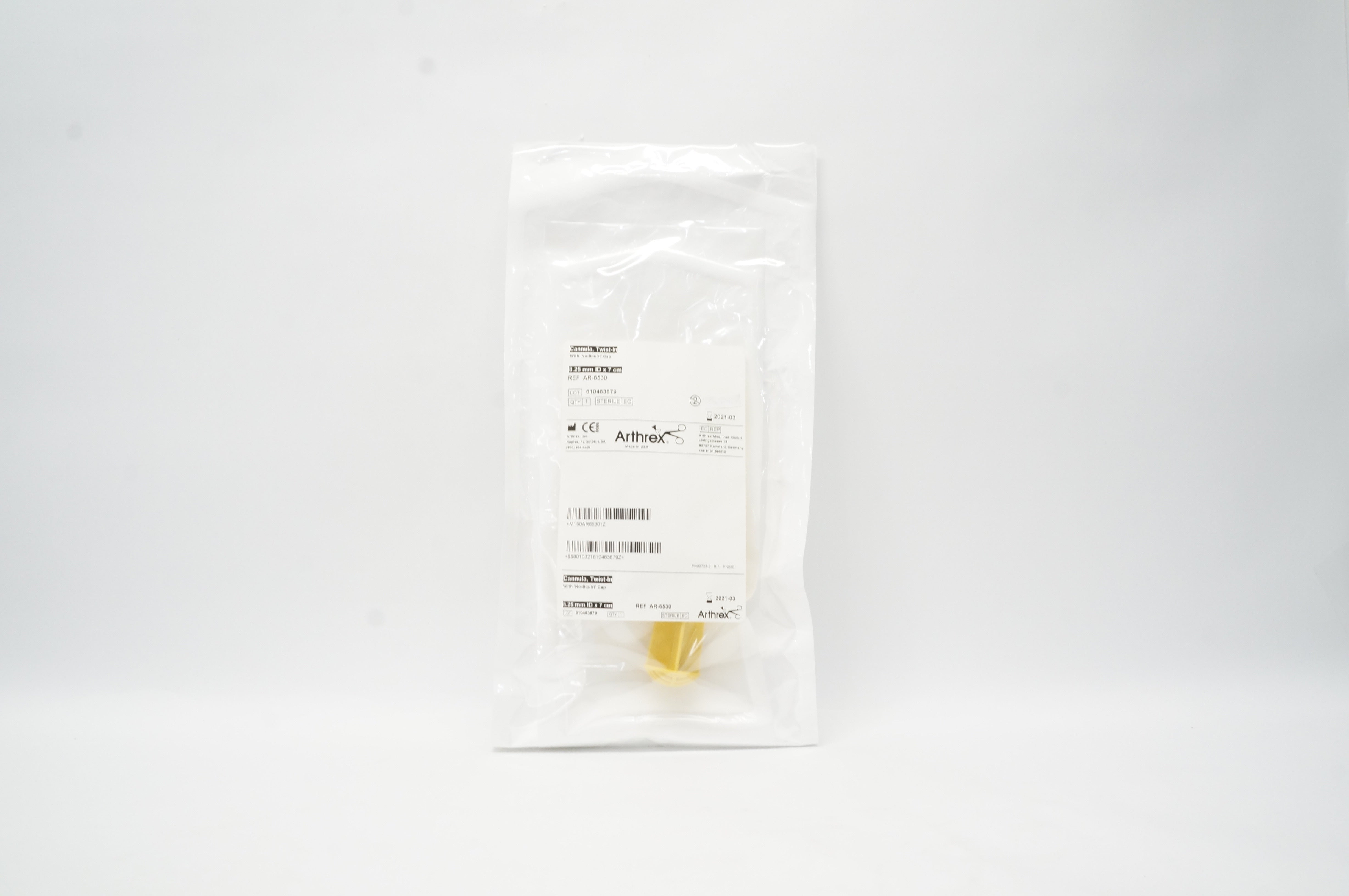 Arthrex AR-6530 Twist-In Cannula With No-Squirt Cap 8.25mm ID x 7cm (x)