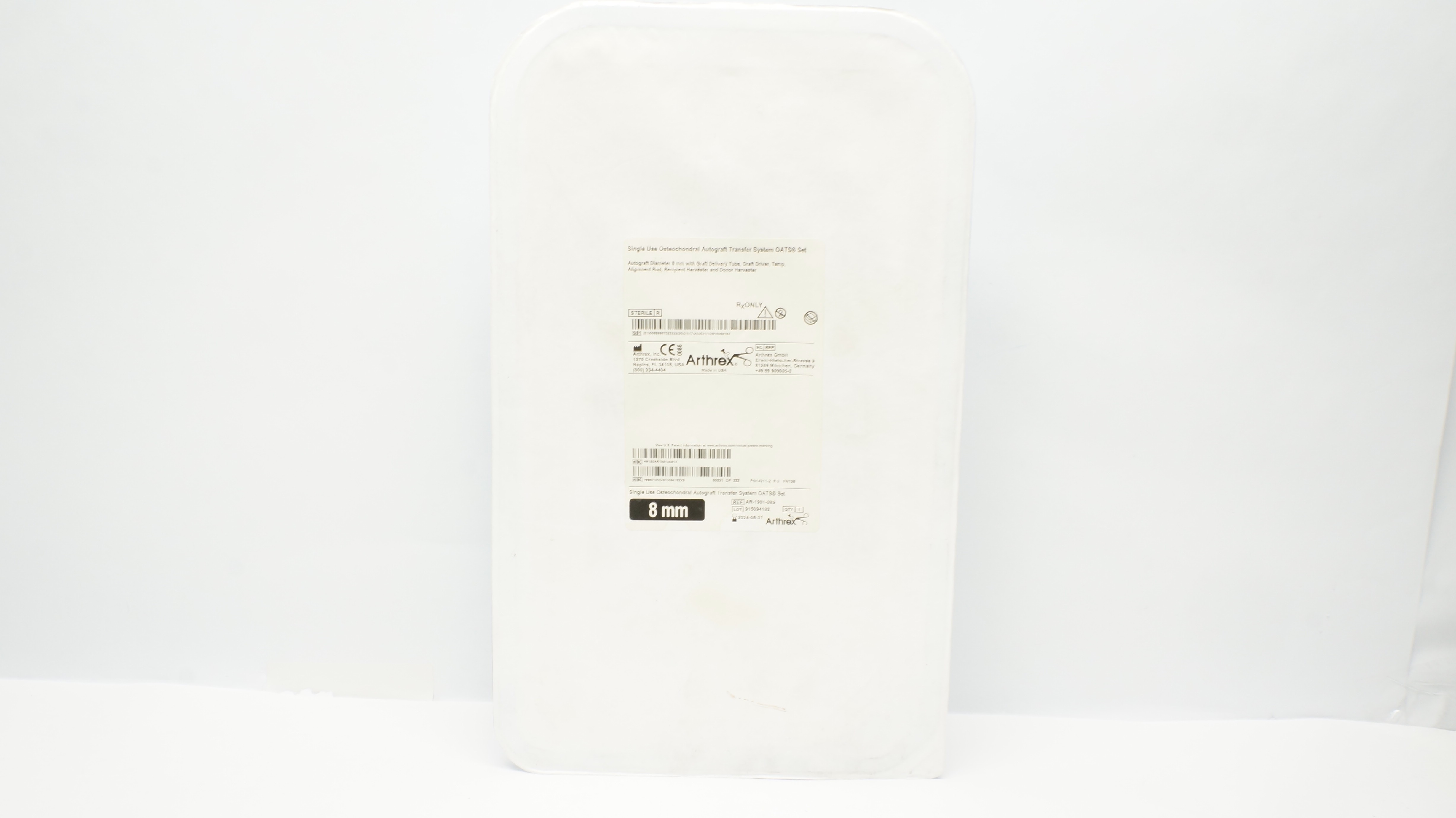 Arthrex AR-1981-08S OATS Osteochondral Autograft Transfer System 8mm (x)