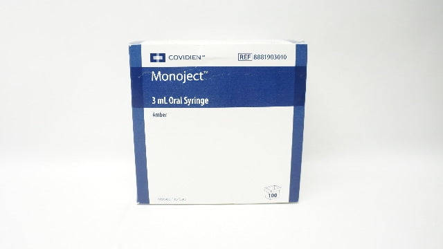 Covidien 8881903010 Monoject Oral Syringe Amber 3mL (x) - Box of 100