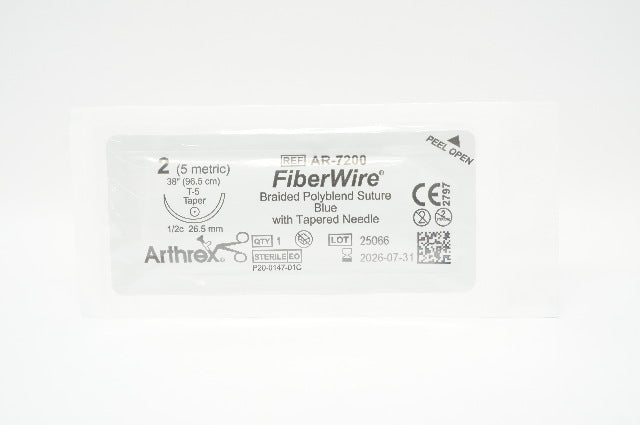 Arthrex AR-7220 2 FiberWire Braided Polyblend Stre T-5 Taper 1/2c 26.5mm, 38inch