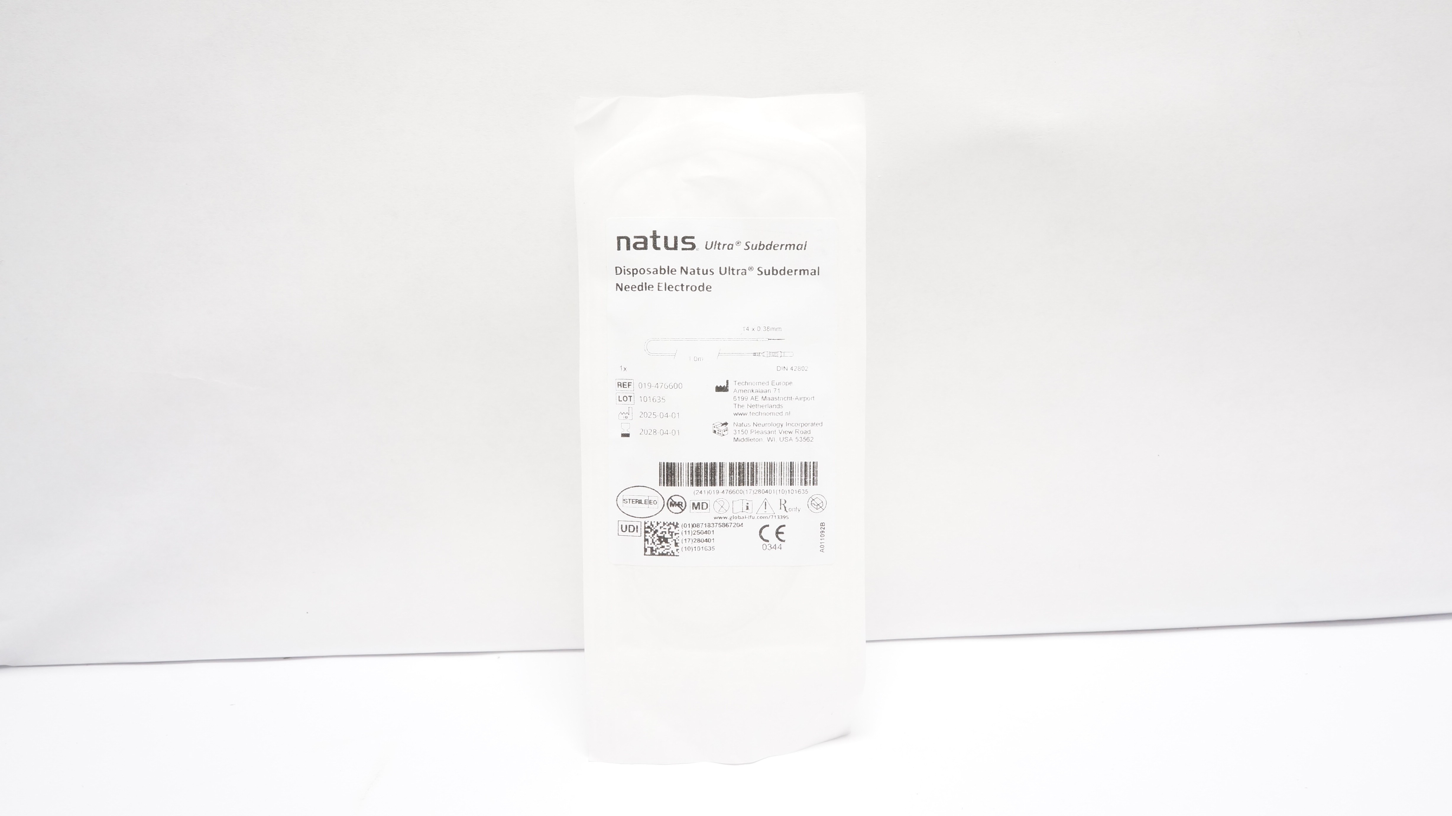 Natus 019-476600  Subdermal Ndle. Electrode, Disposable