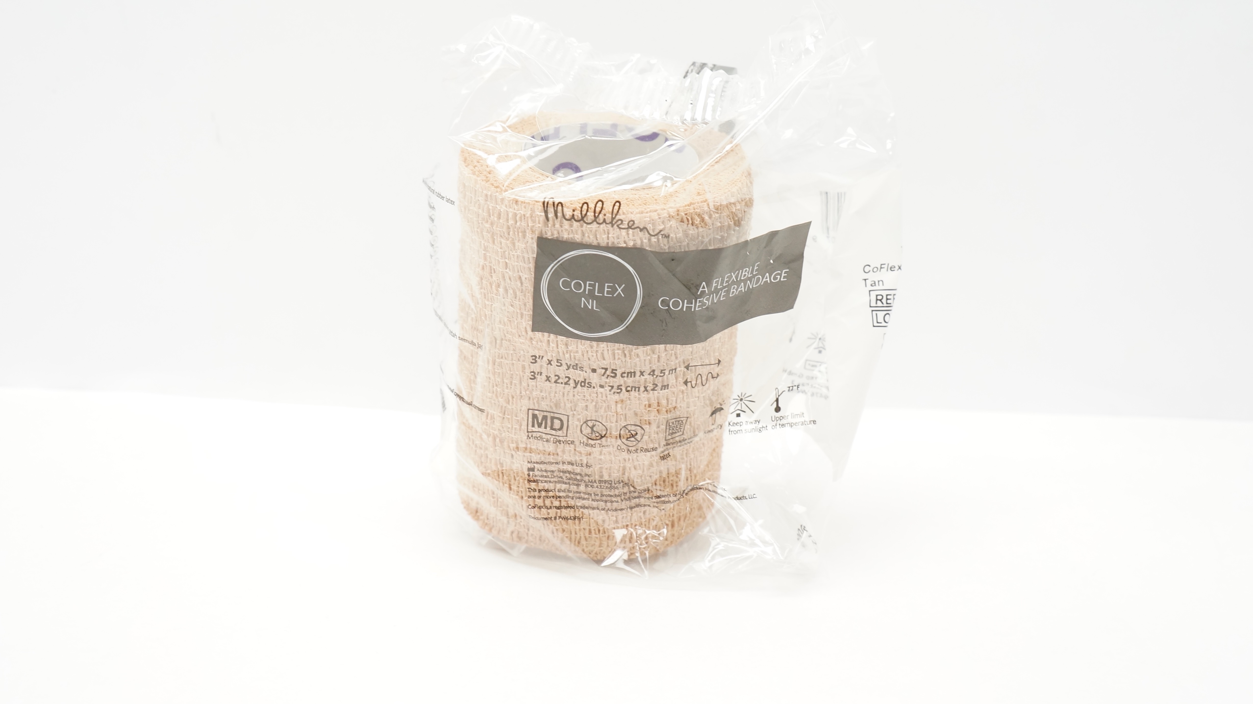 Andover Healthcare 5300TN Coflex Cohesive Bandage 3inch x 5yds, 3inch x 2.2yds