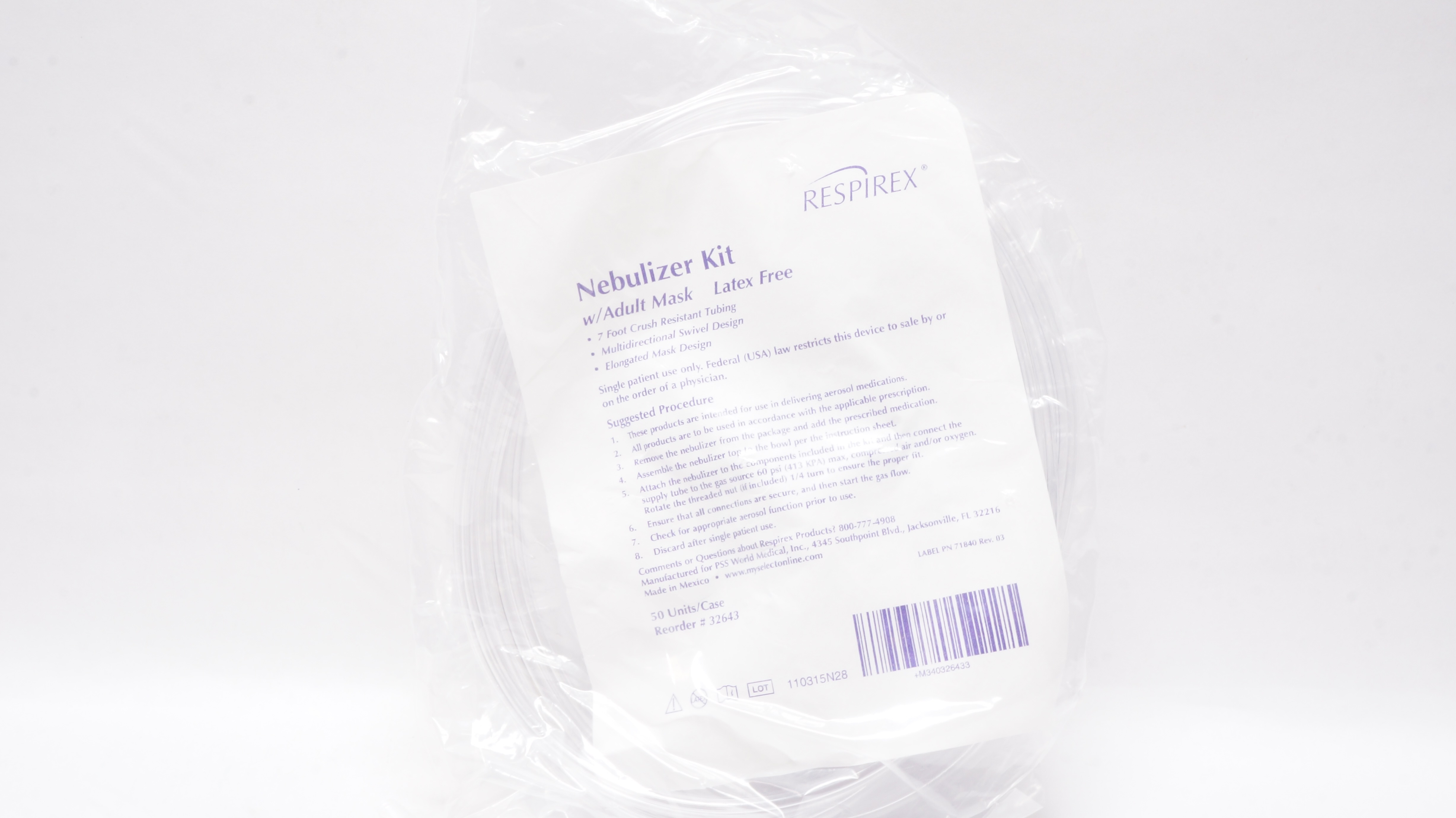 Respirex 32643 Nebulizer Kit w/Adult Mask