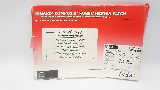 Bard 0010202 Davol Composix Kugel Hernia Patch 5.4inch x 7.0inch (x) - Box of 2
