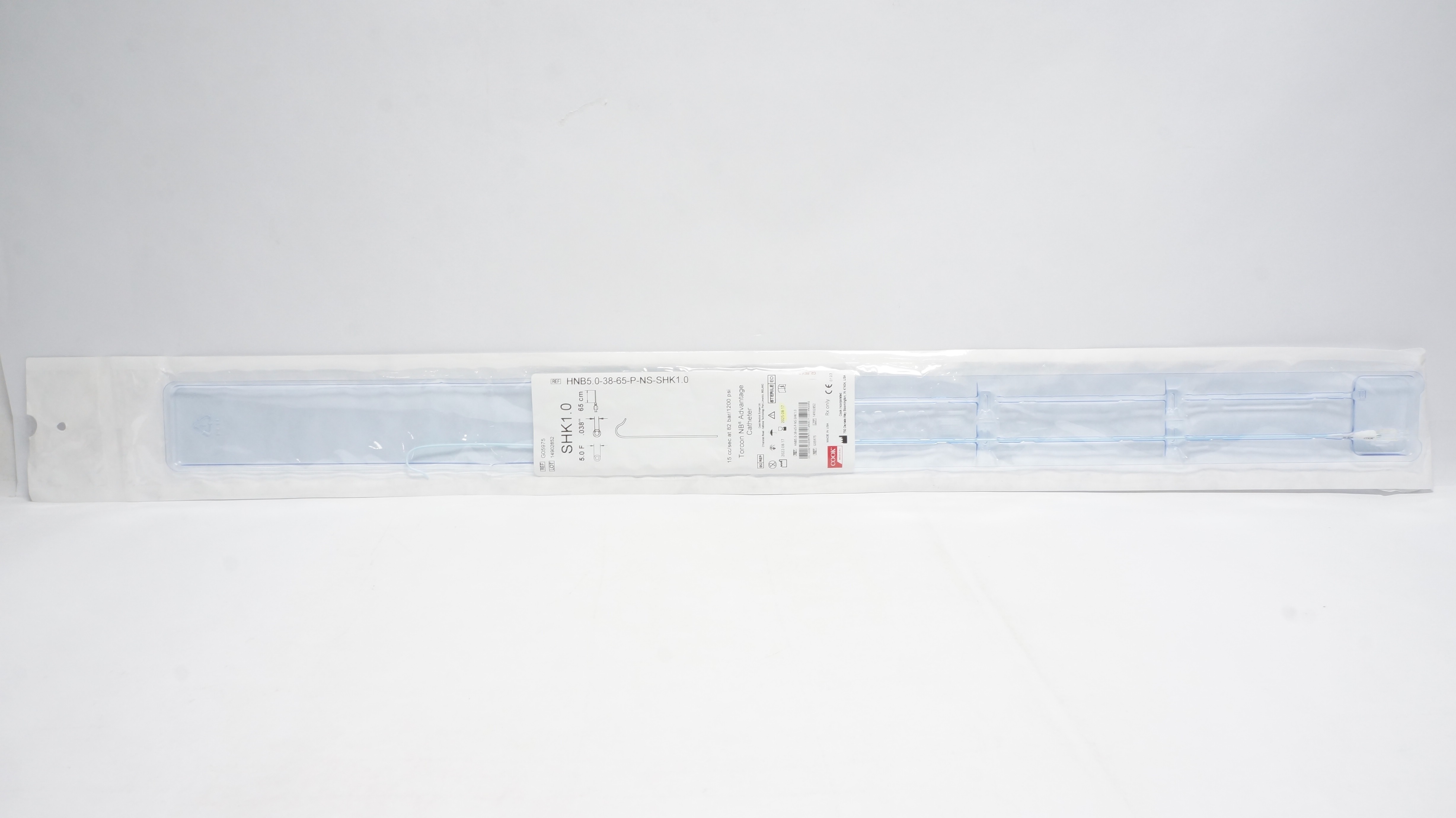 Cook Medical G05975 SHK1.0 Torcon NB Advantage Cath. 5.0P x .038In x 65cm (x)