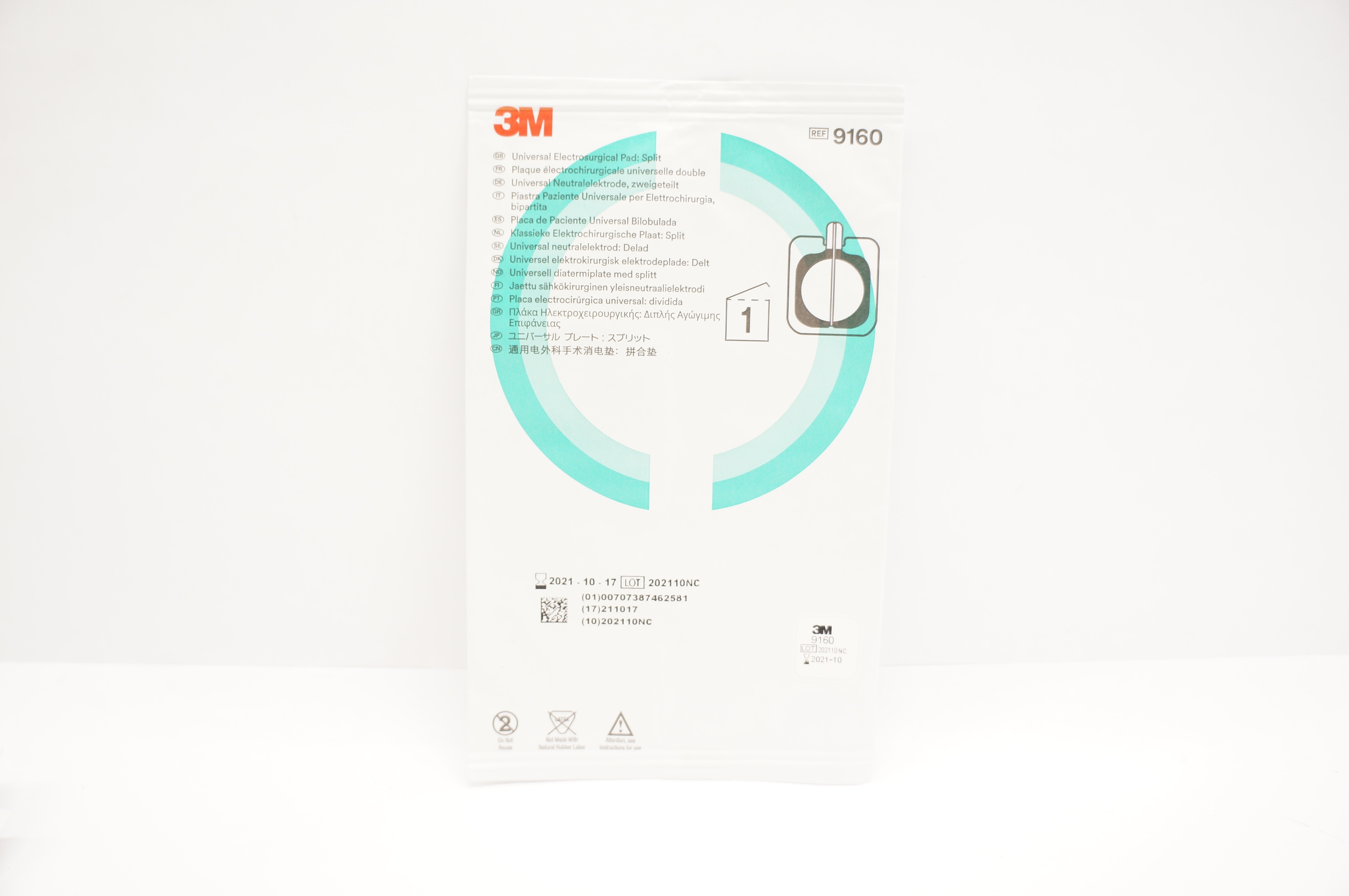 3M 9160 Universal Electrosurgical Pad: Split (x)