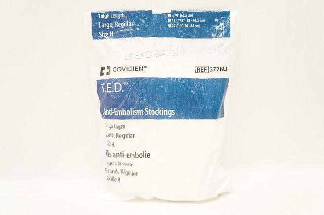Covidien 3728LF T.E.D. Anti-Embolism Stockings, Large Regular Size H(x)
