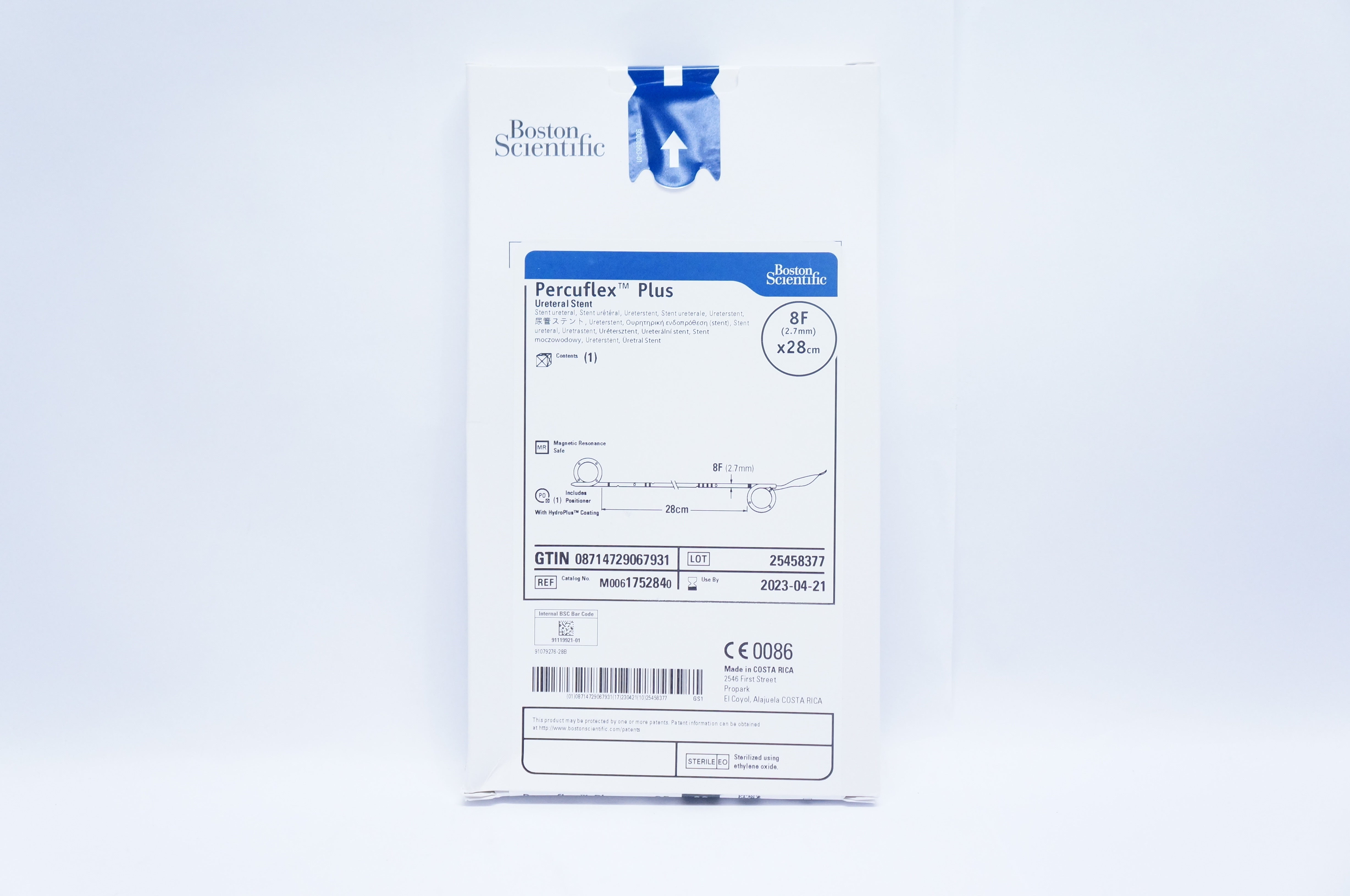 Boston Scientific M0061752840 Percuflex Plus Ureteral Stnt 8F x 28cm