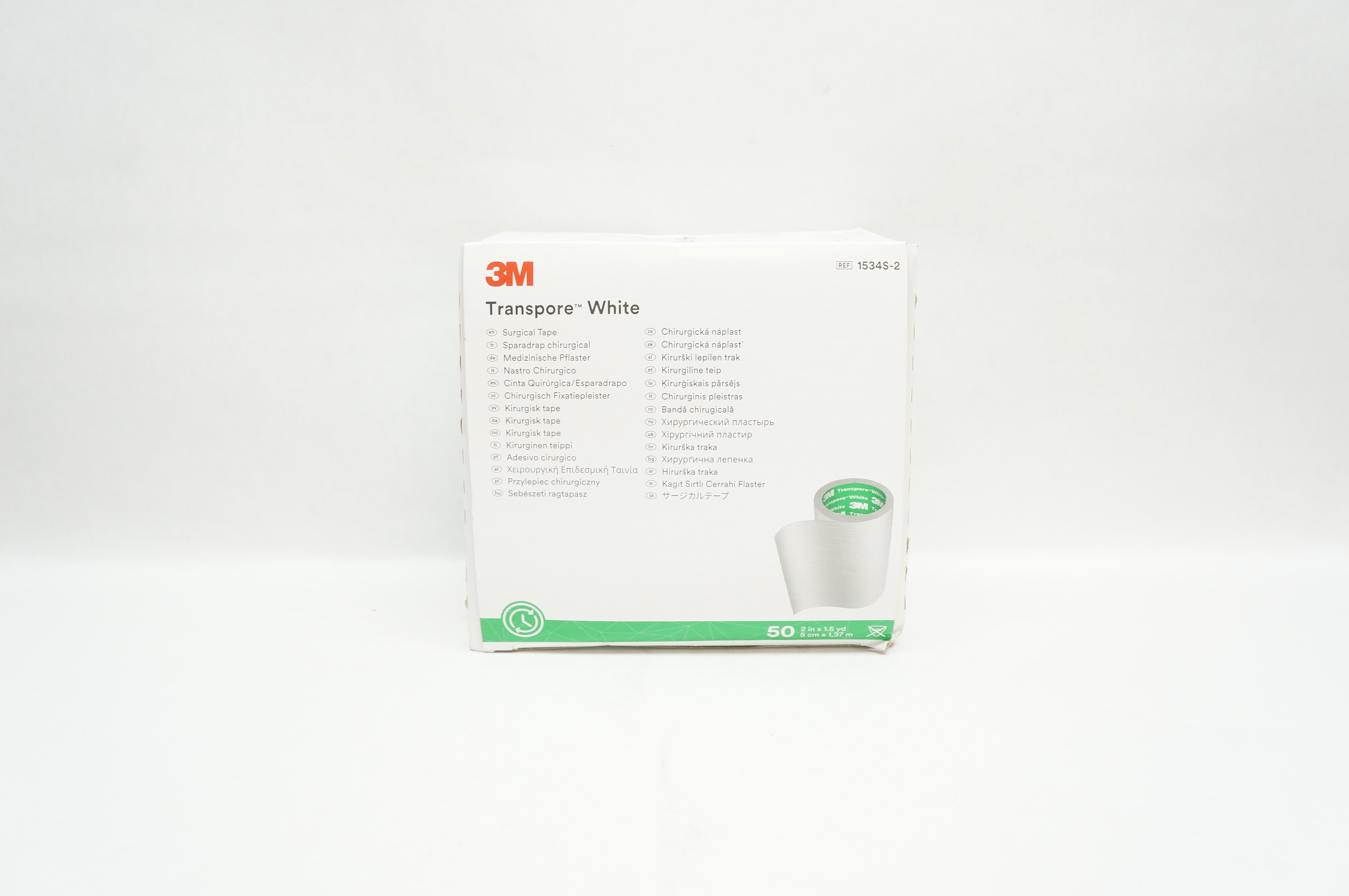 3M 1534S-2 Transpore White 2inch x 1.5yd - Box of 50