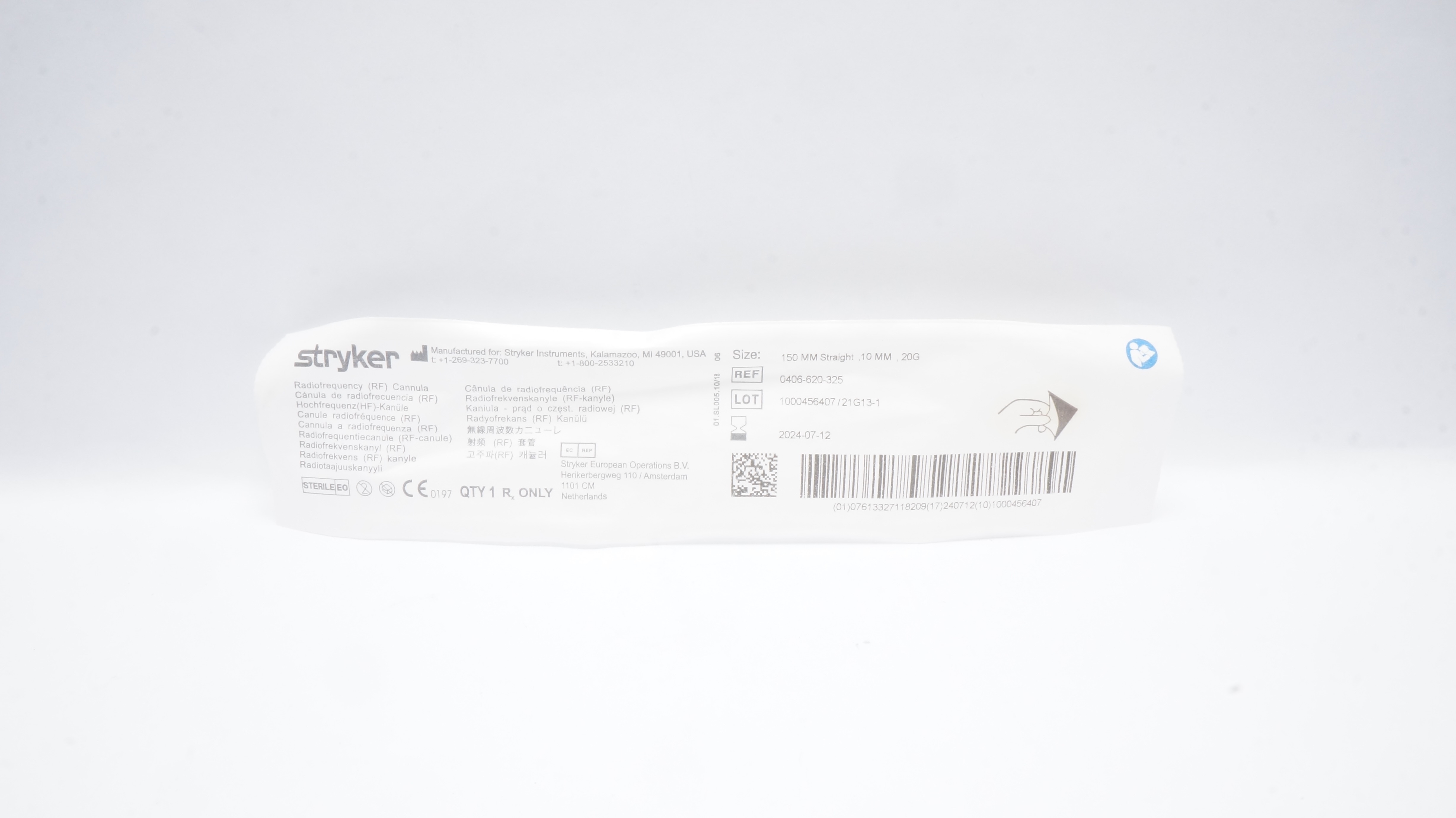 Stryker 0406-620-325 HF-Surgery 150/10mm,20Gauge (x)