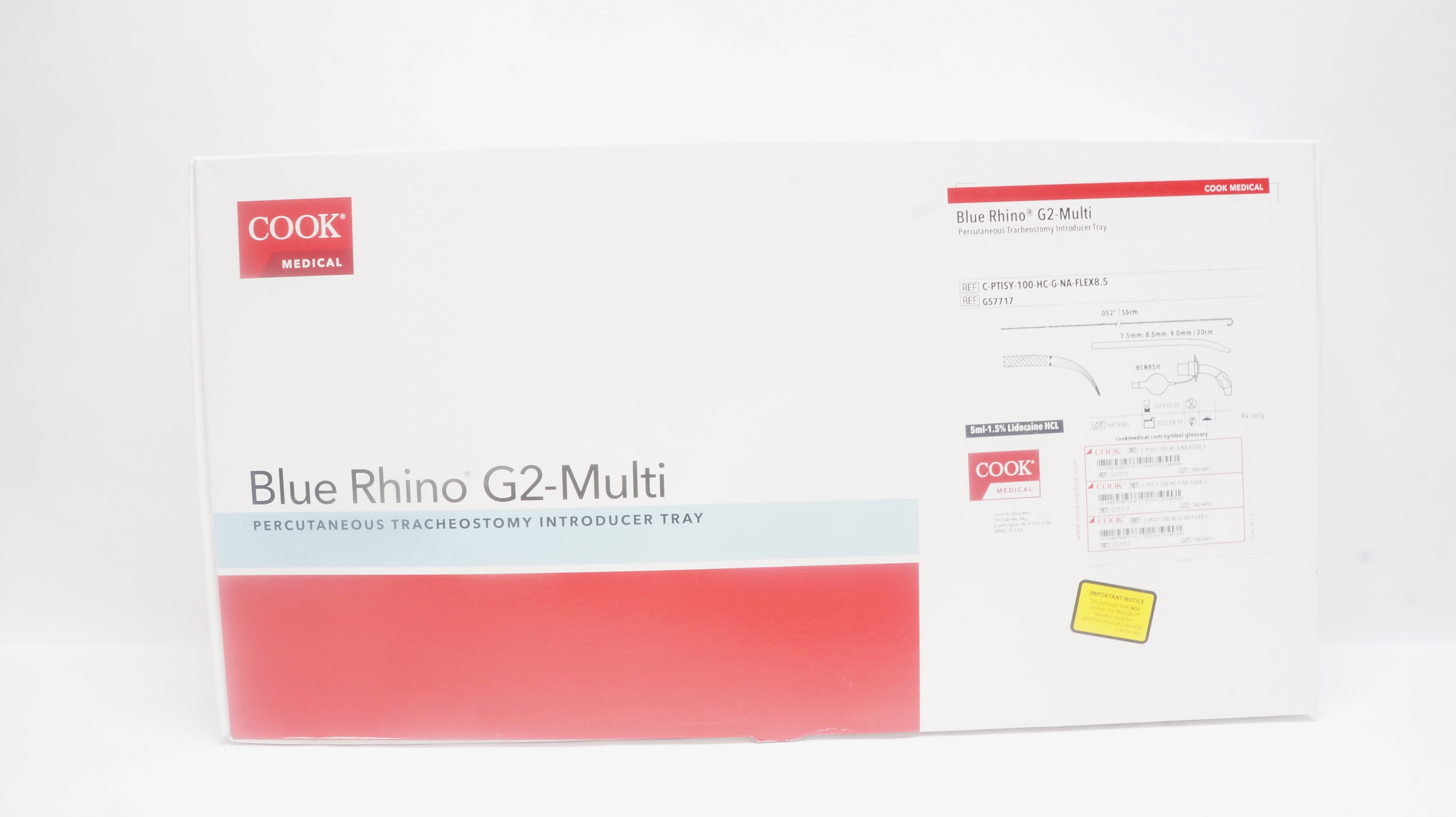 Cook Medical G57717 BlueRhino G2-Multi Percutaneous Tracheostomy Introducer Tray