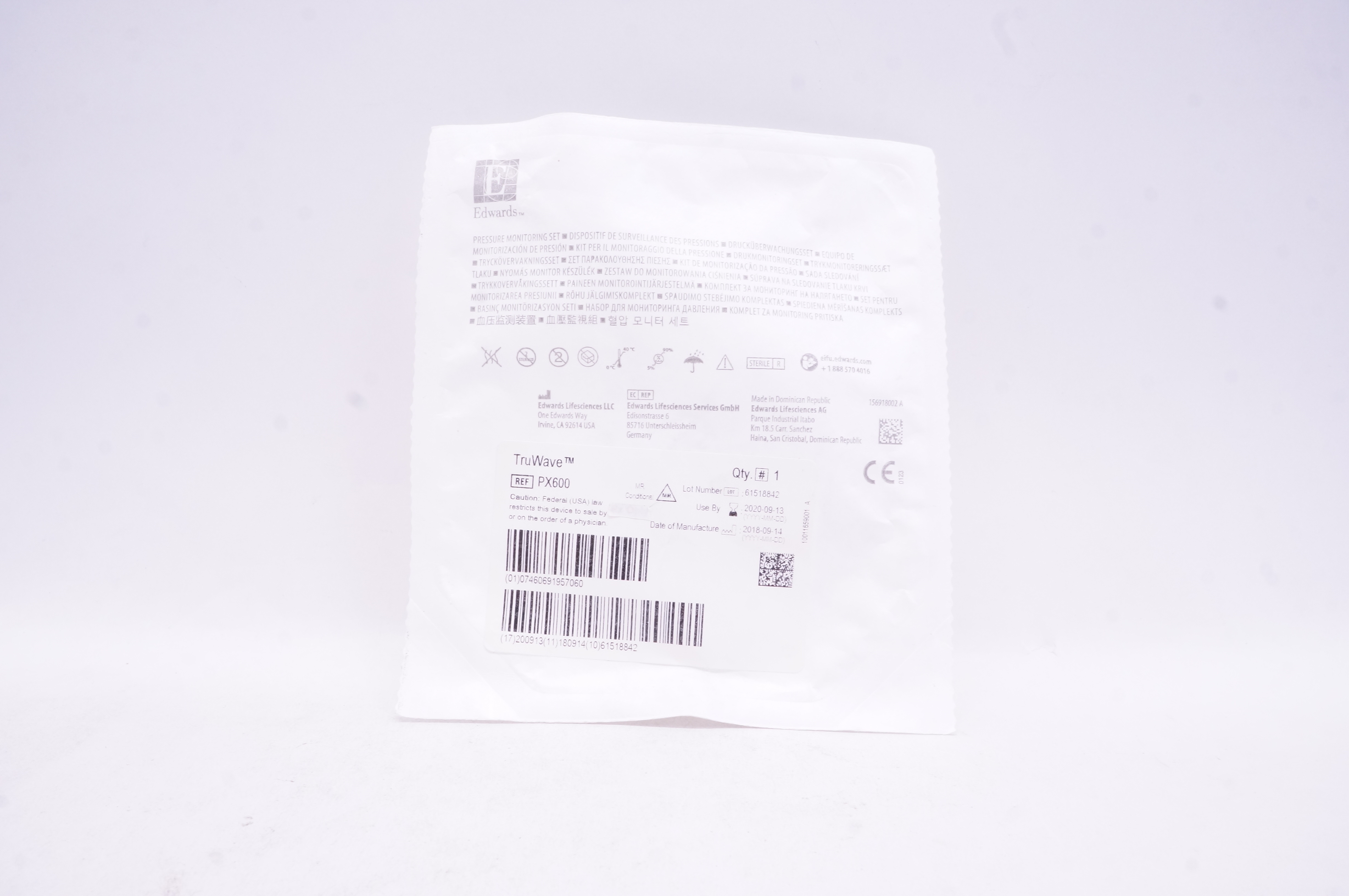 Edwards Lifesciences PX600 Pressure Monitoring Set (x)