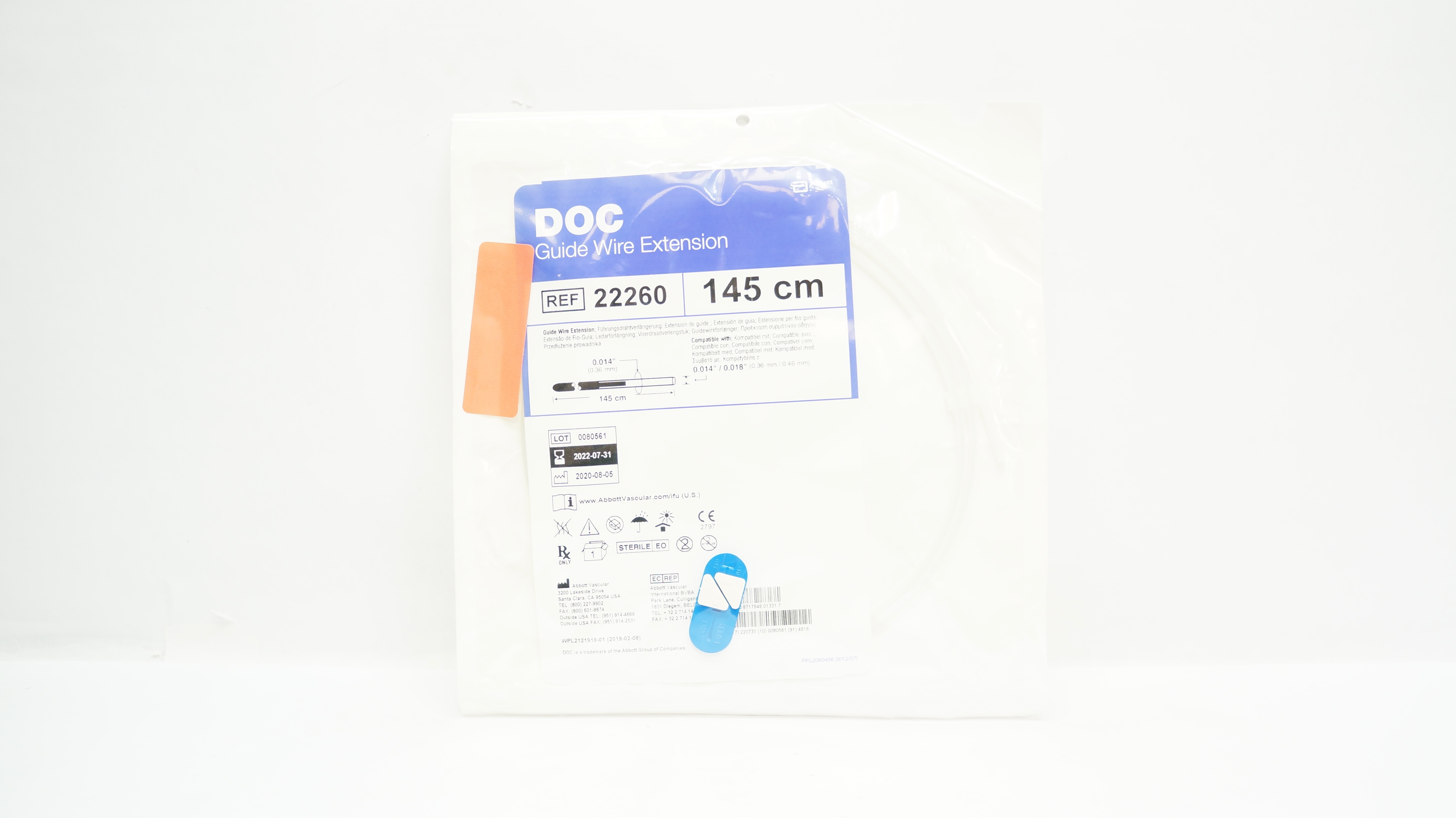 Abbott 22260 DOC Guide Wire Extension 145cm (x)
