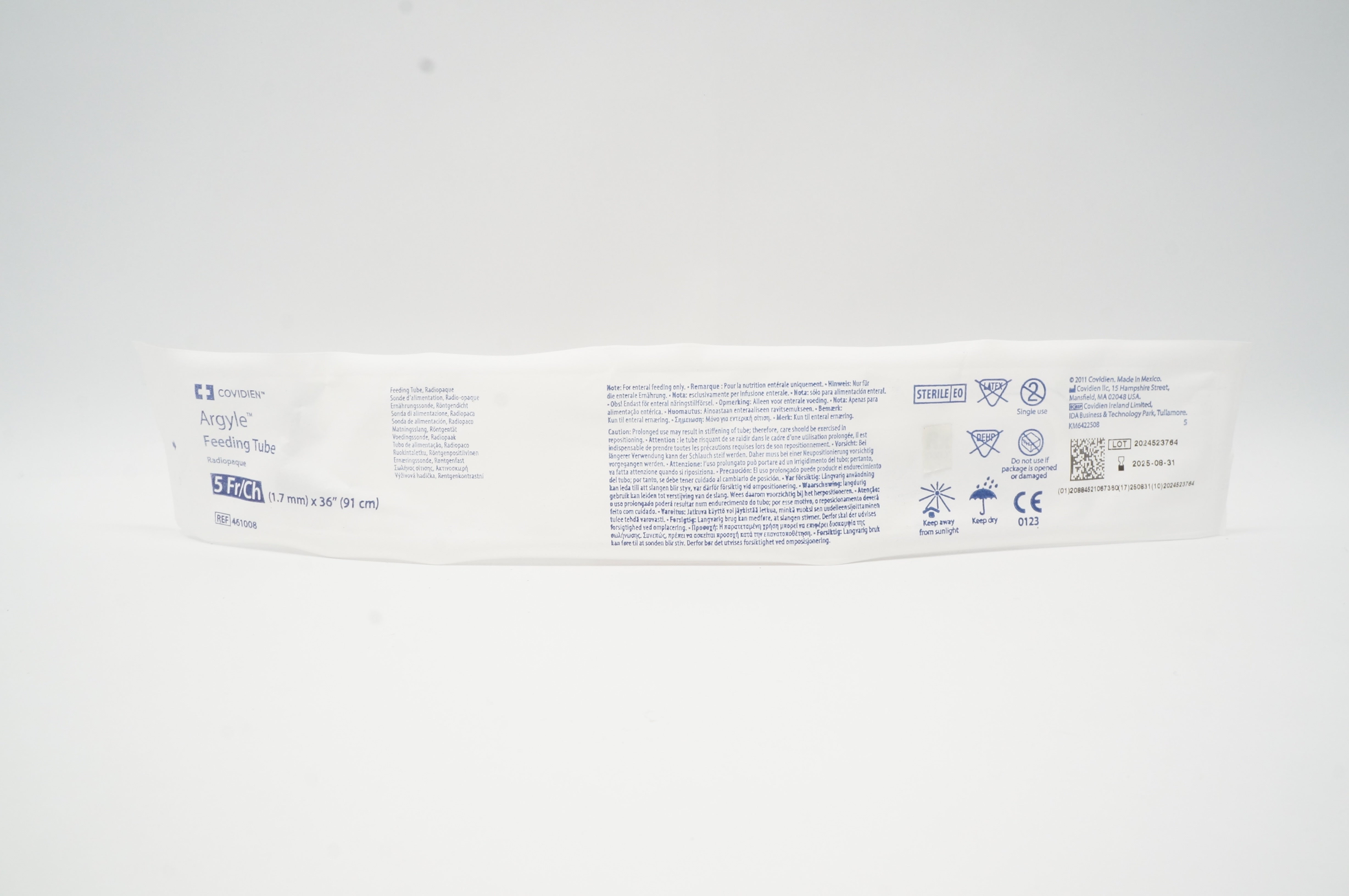 Covidien 461008 Argyle Feeding Tube 5 Fr x 36inch