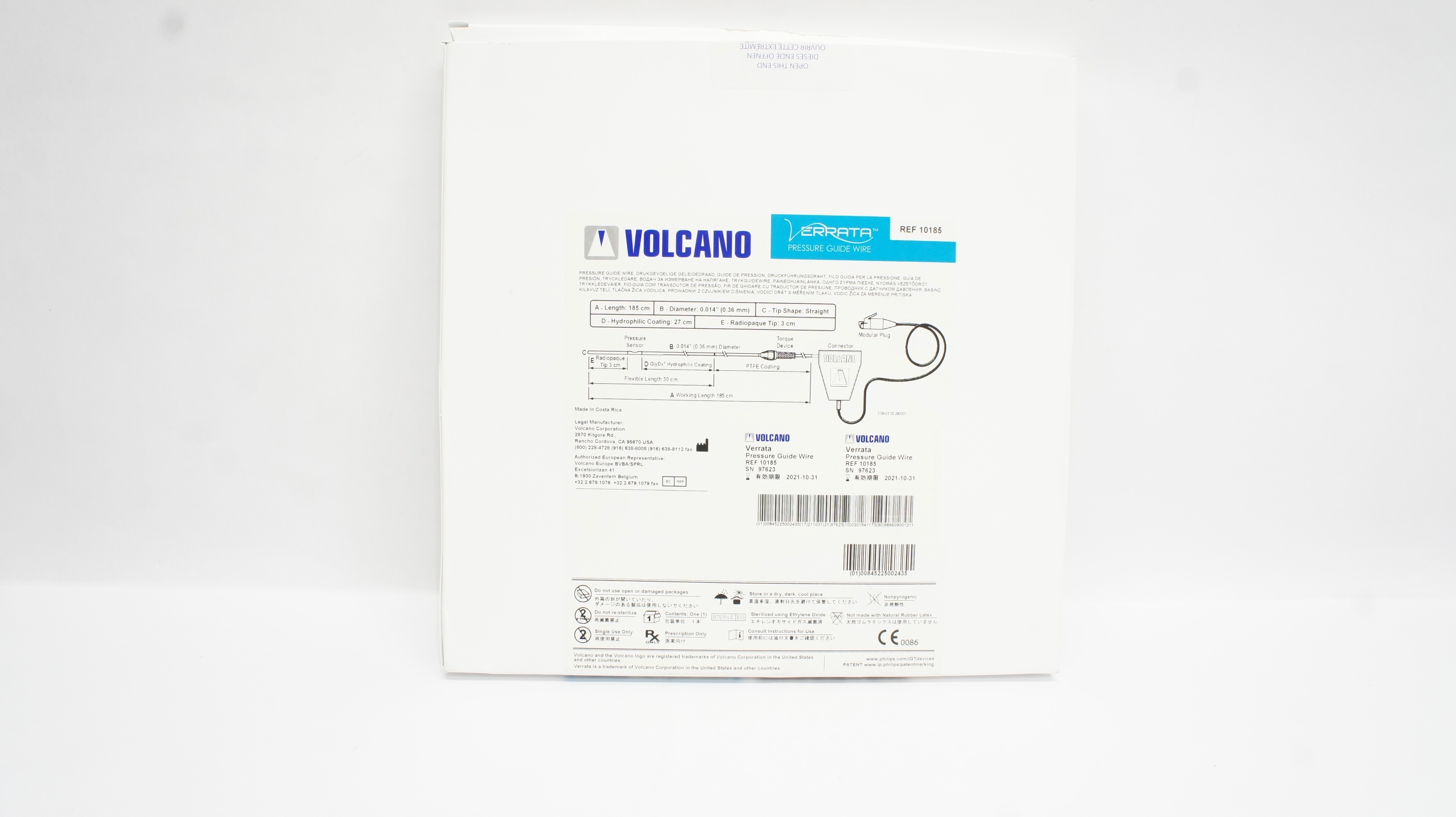 Volcano 10185P Verrata Pressure Guide Wire (x)