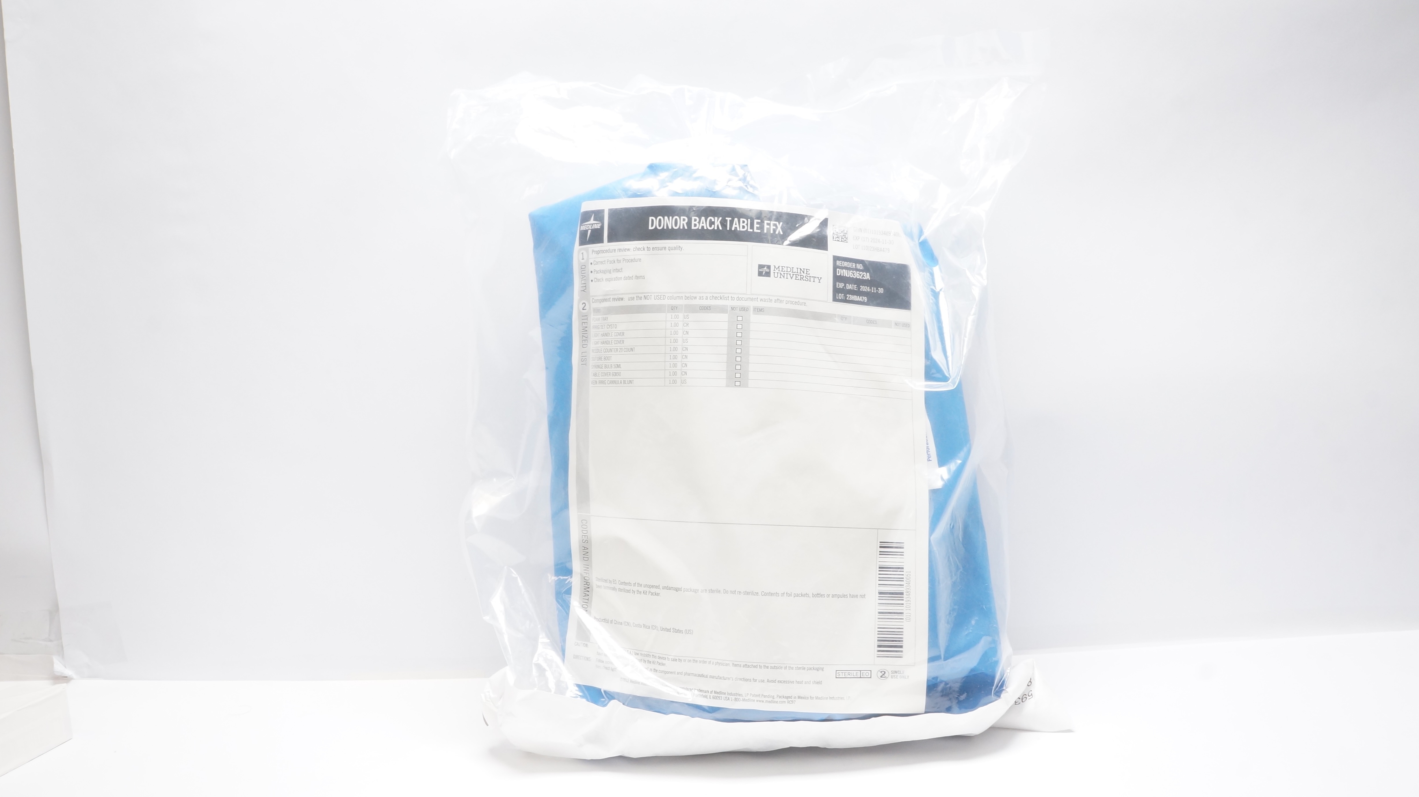 Medline DYNJ63623A DOnor Back Table FFX