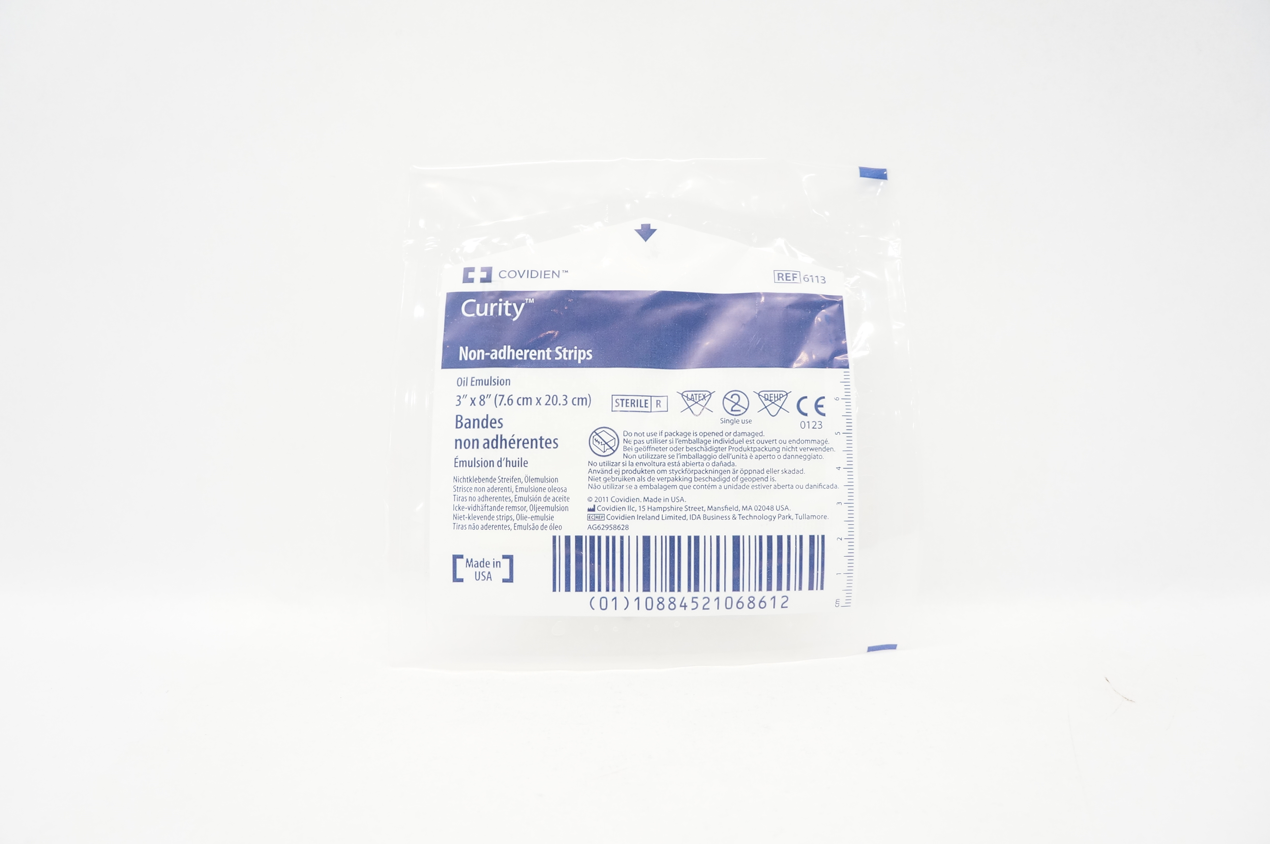 Covidien 6113 Curity Non-Adherent Strips 3inch x 8inch (x)