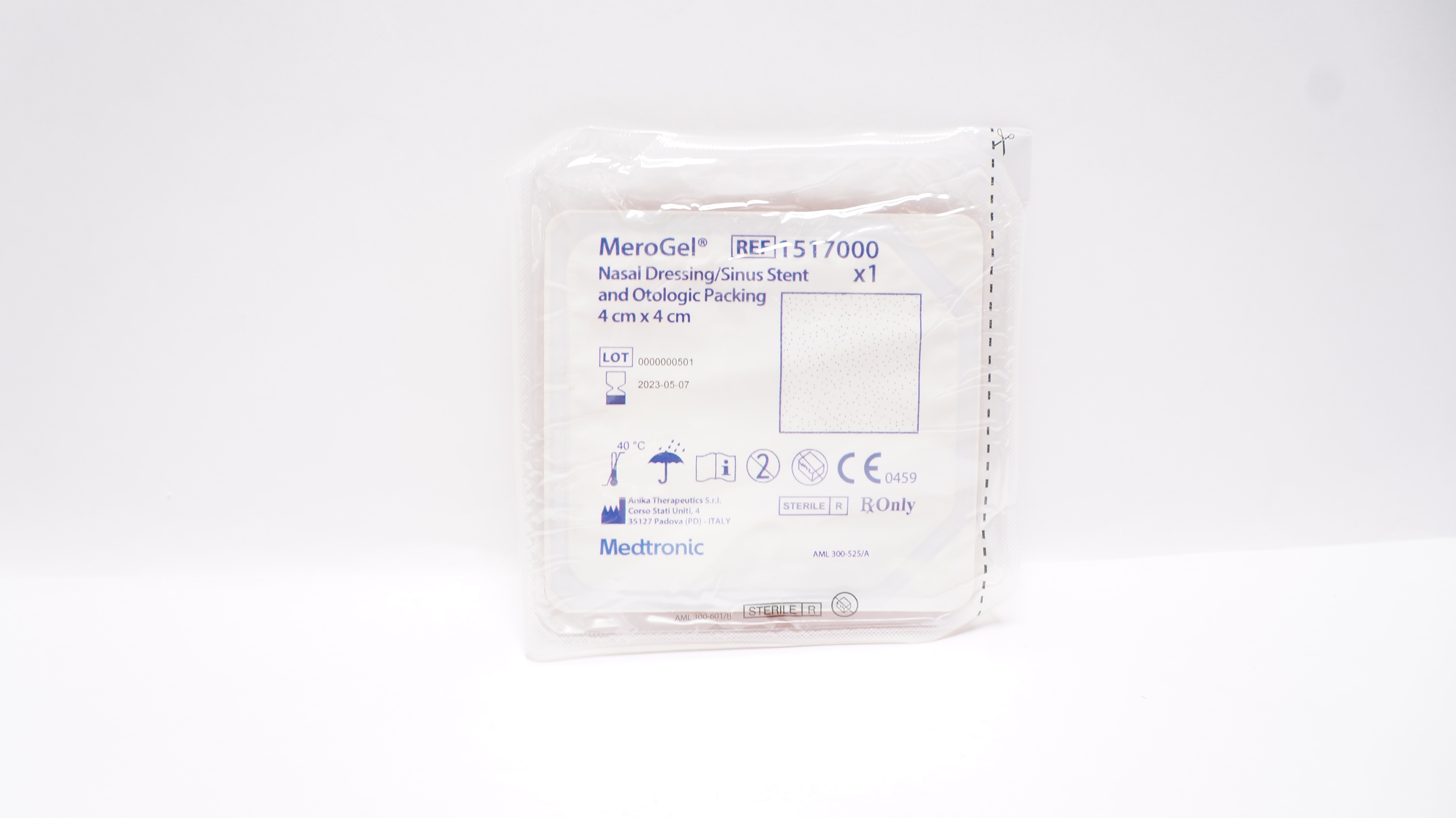 Medtronic 1517000 MeroGel Nasal Dressing/Sinus Stnt & Otologic Packing 4x4cm (x)