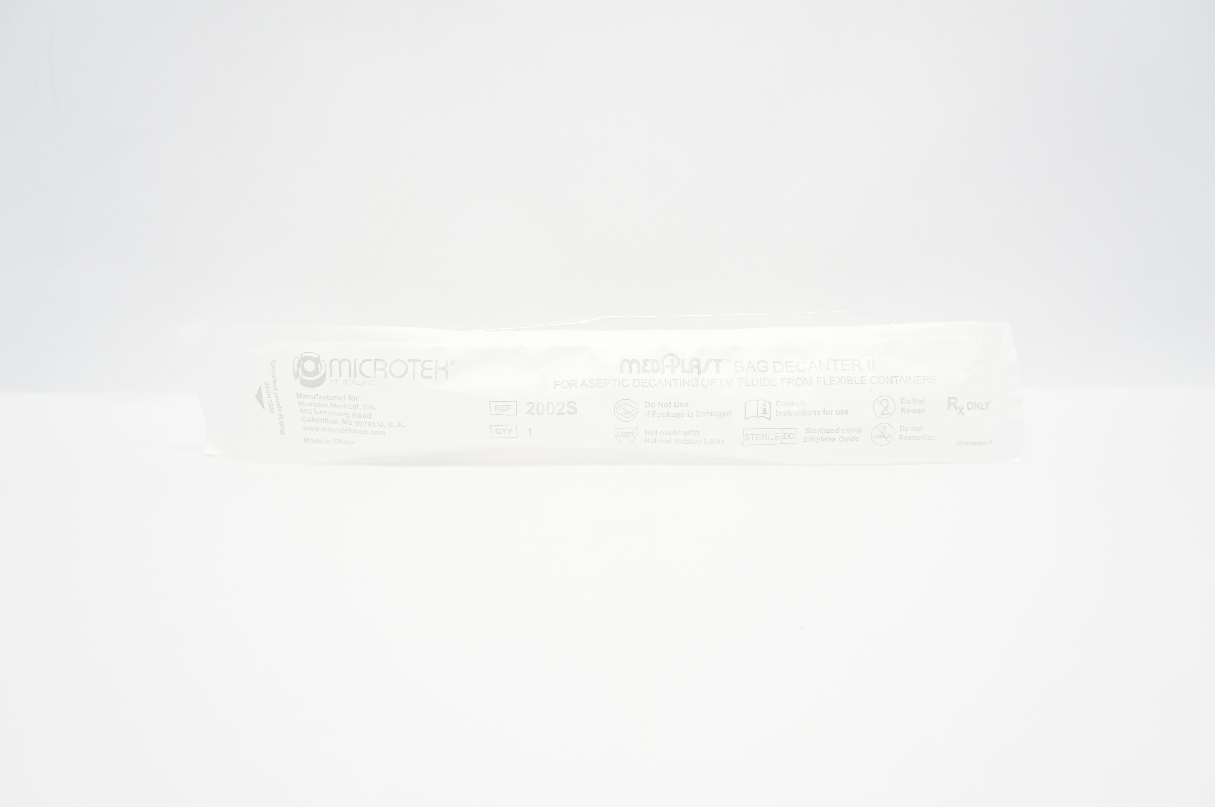 Microtek Medical 2002S Medi-Plast Bag Decanter II