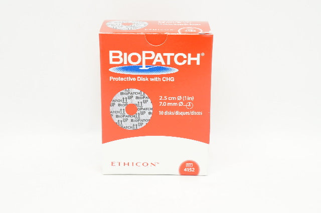 Ethicon 4152 BioPatch Protective Disk with CHG 1 inch x 7.0mm - Box of 10