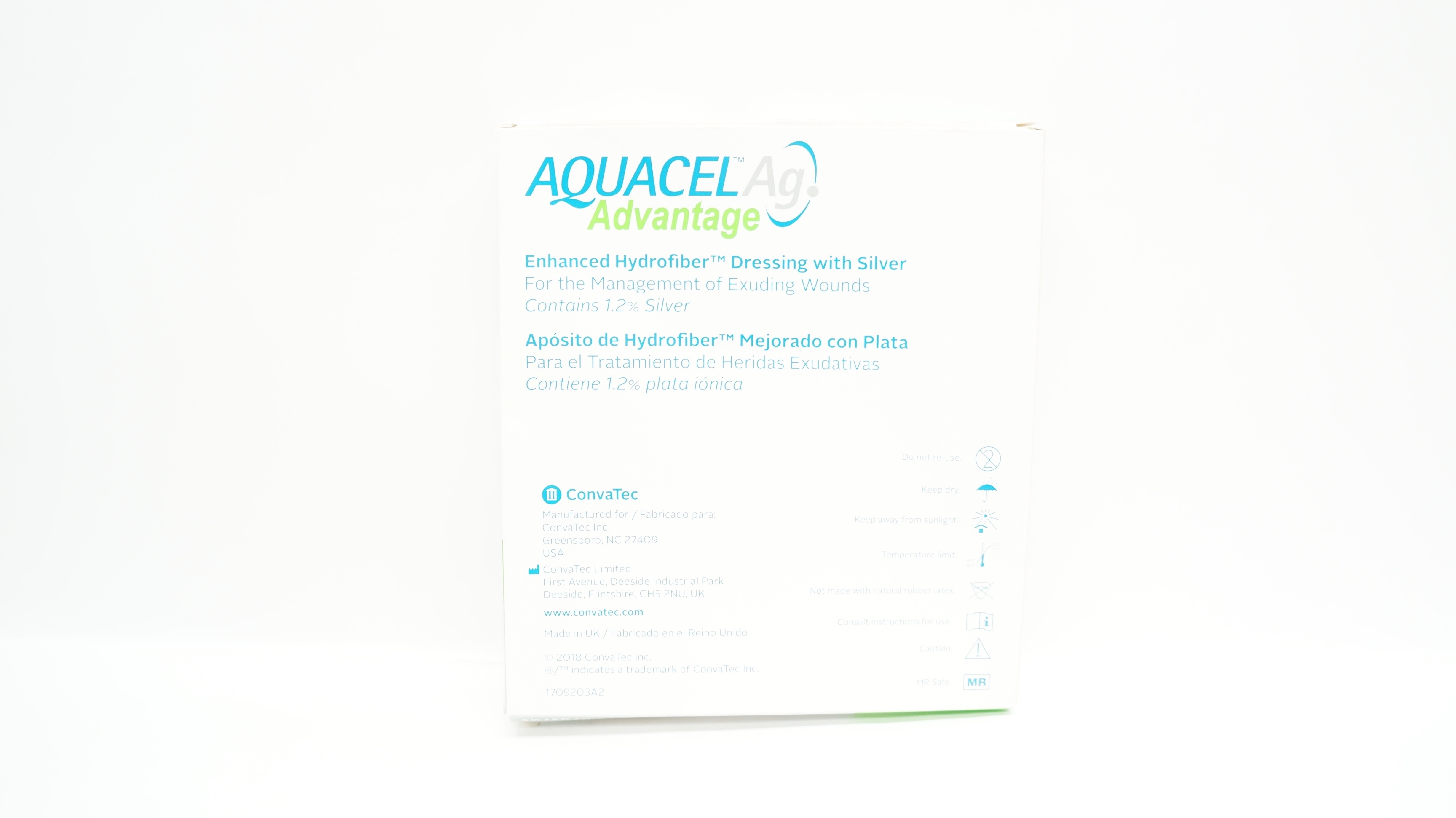 ConvaTec 422298 AquacelAg Advanced Antimicrobial Dressing 6x6inch (x) - Box of 2