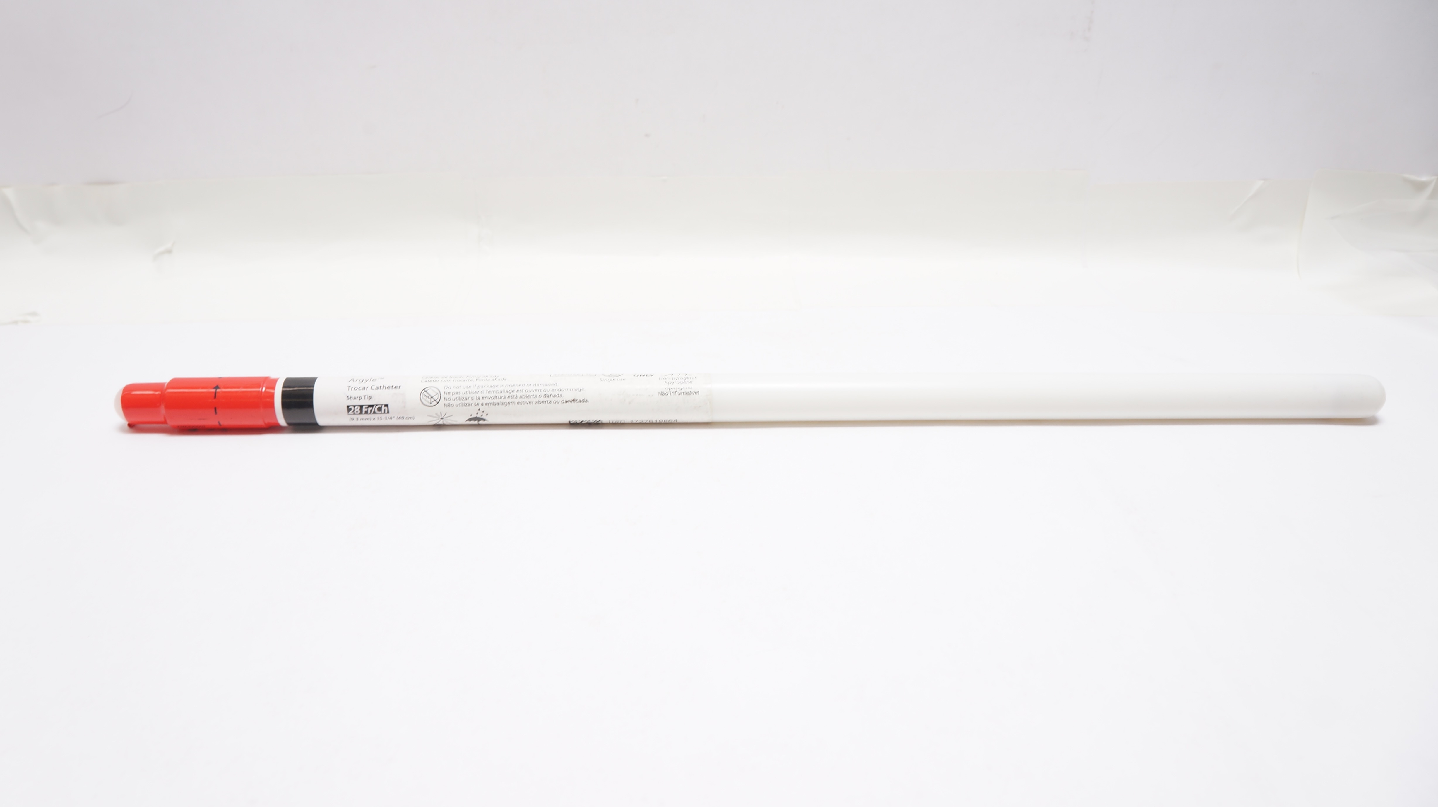 Covidien 8888561068 Argyle Trocar Cath. Sharp Tip 28Fr x 15-3/4inch (x)