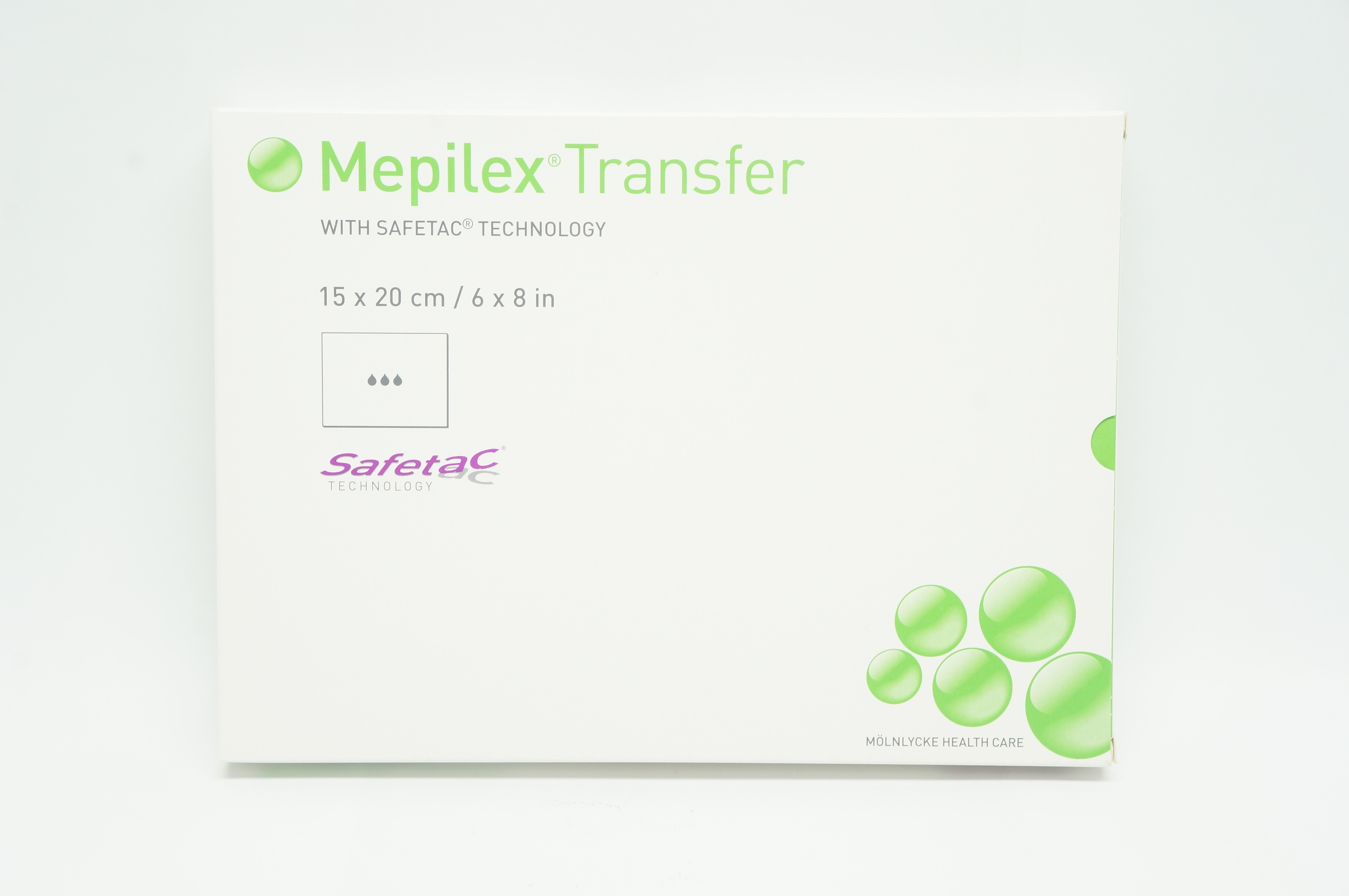 Molnlycke 294899 Mepilex Transfer Soft Silicone Exudate Dressing 6x8in -Box of 5