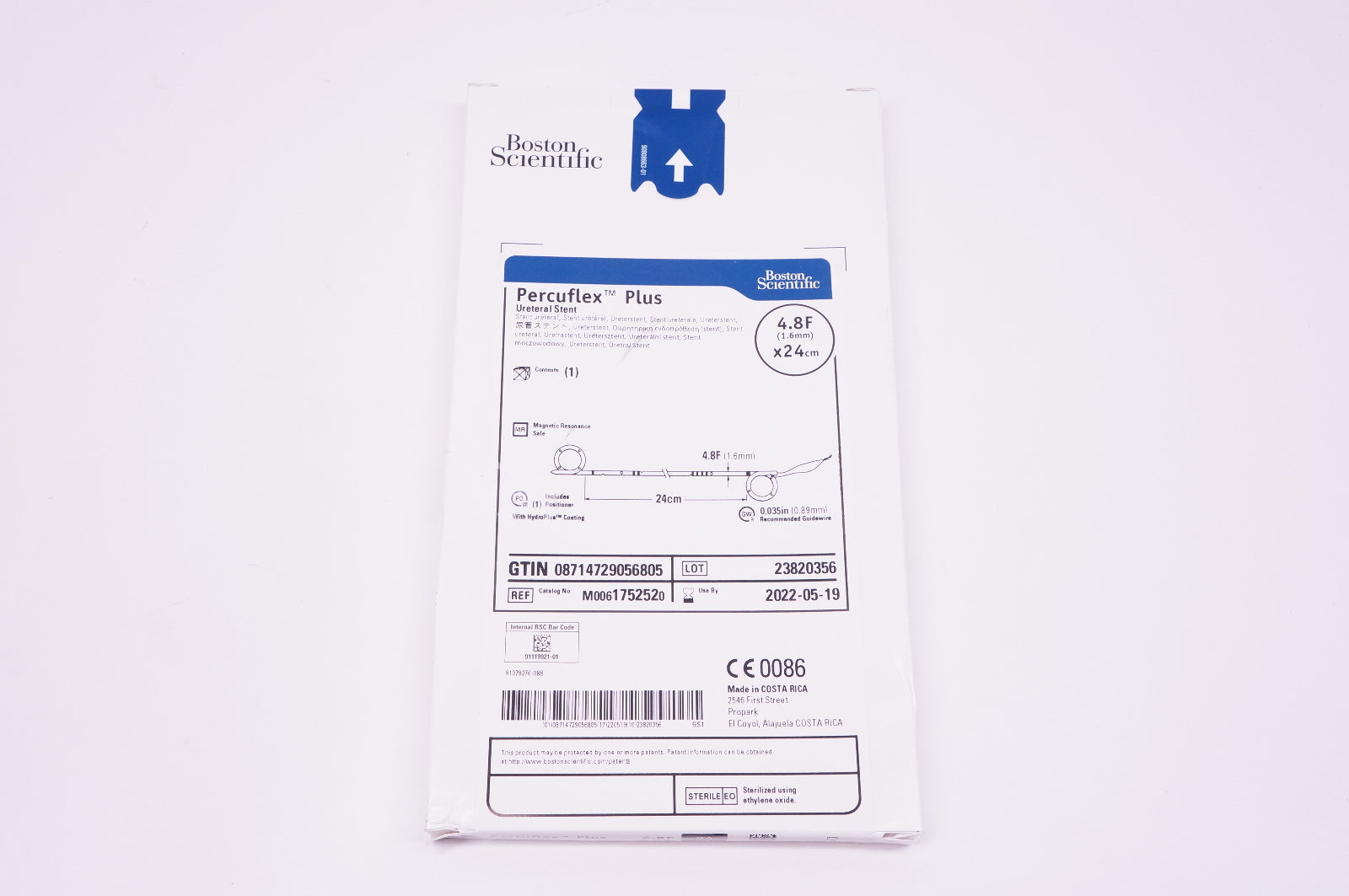Boston Scientific 175252 Percuflex Plus Ureteral Stnt 4.8F x 24cm