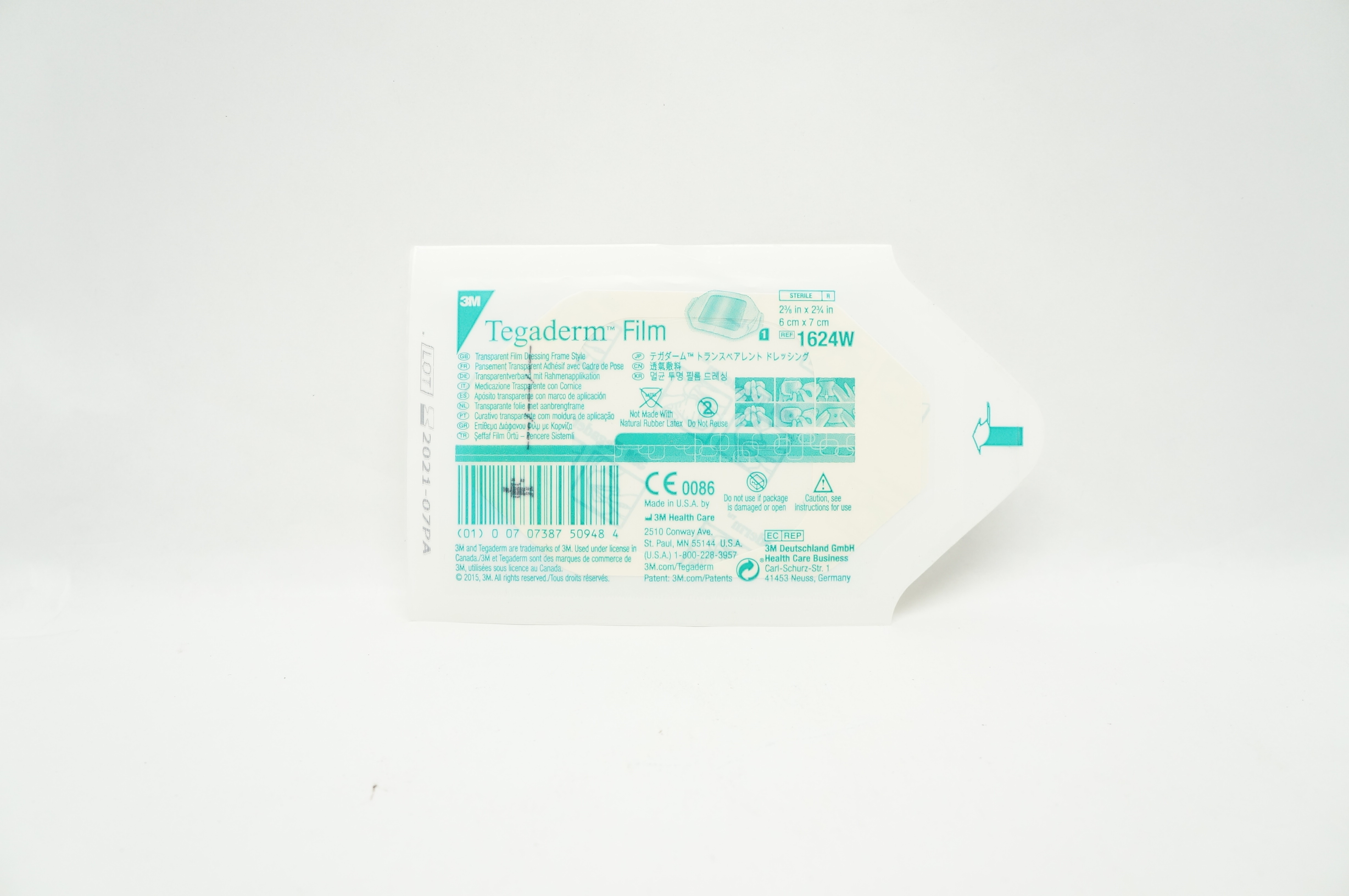 3M 1624W Tegaderm Transparent Film Dressing Frame Style 2-3/8 x 2-3/4inch (x)