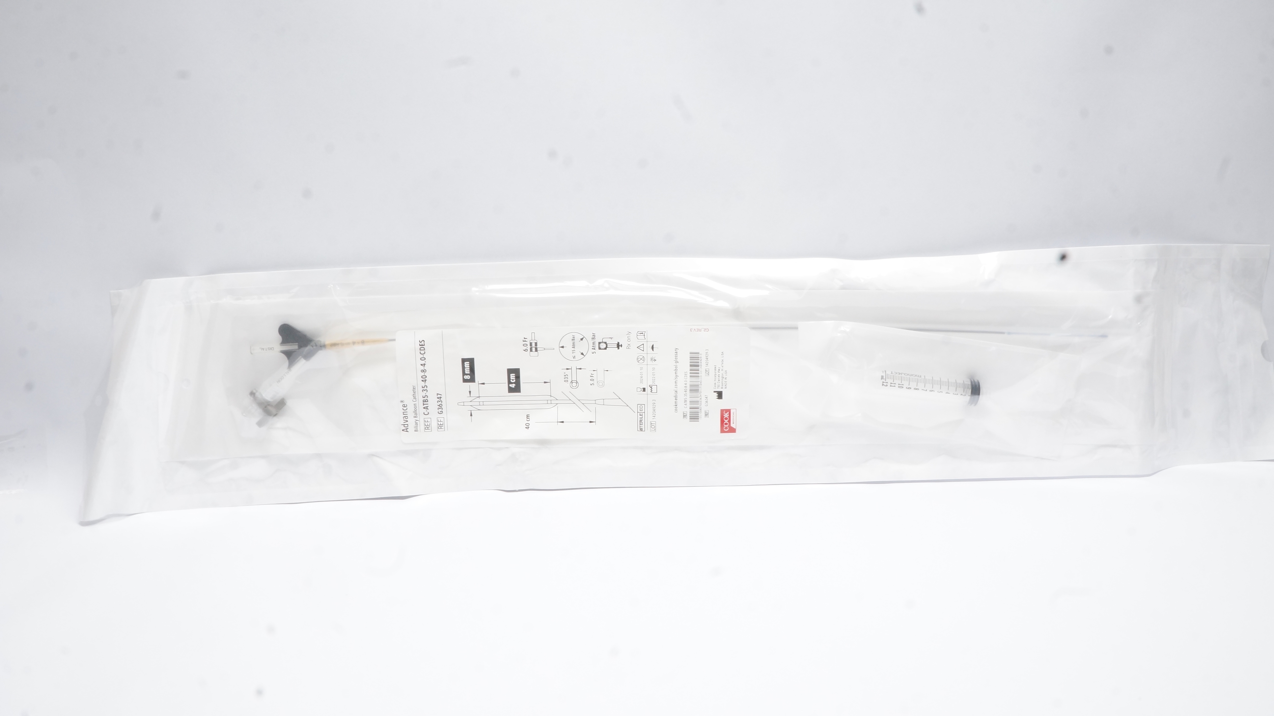 Cook Medical G36347 ATB Advance PTA Dilation Cath. 8mm x 4cm (x)