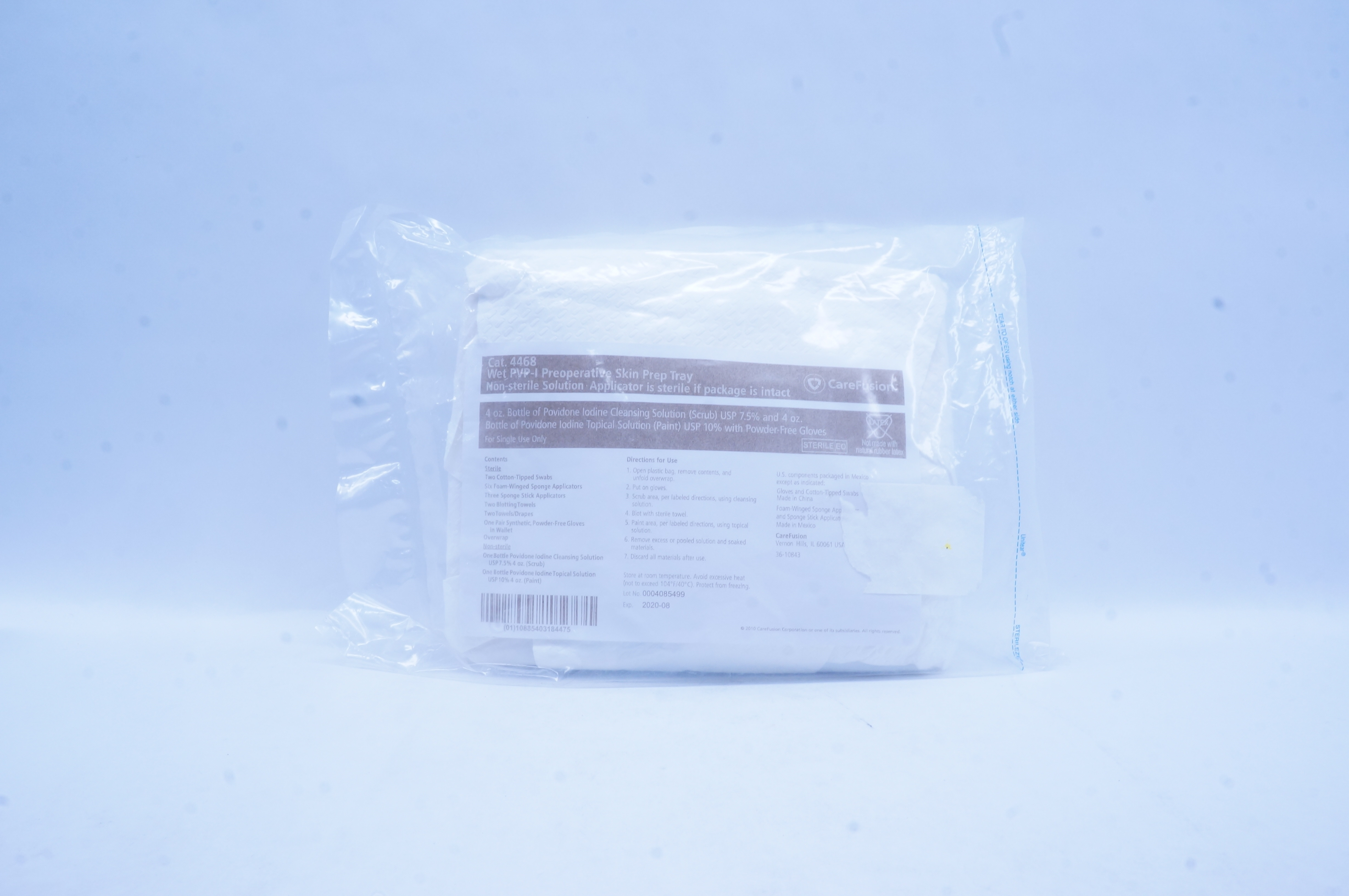 CareFusion 4468 Wet PVP- I Preoperative Skin Prep Tray (x)