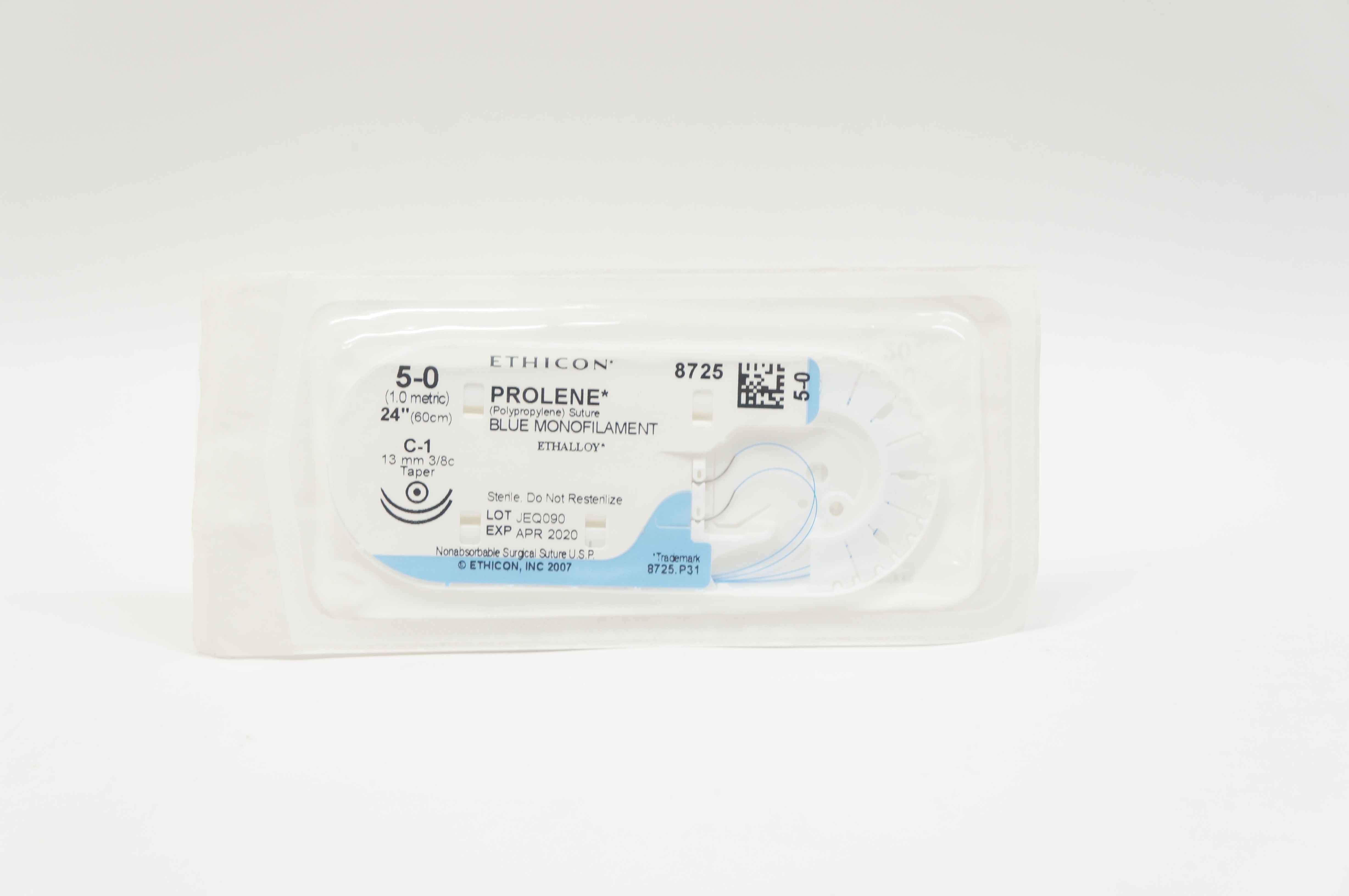 Ethicon 8725 5-0 PROLENE, C-1, 13mm 3/8c Taper, 24inch (x)
