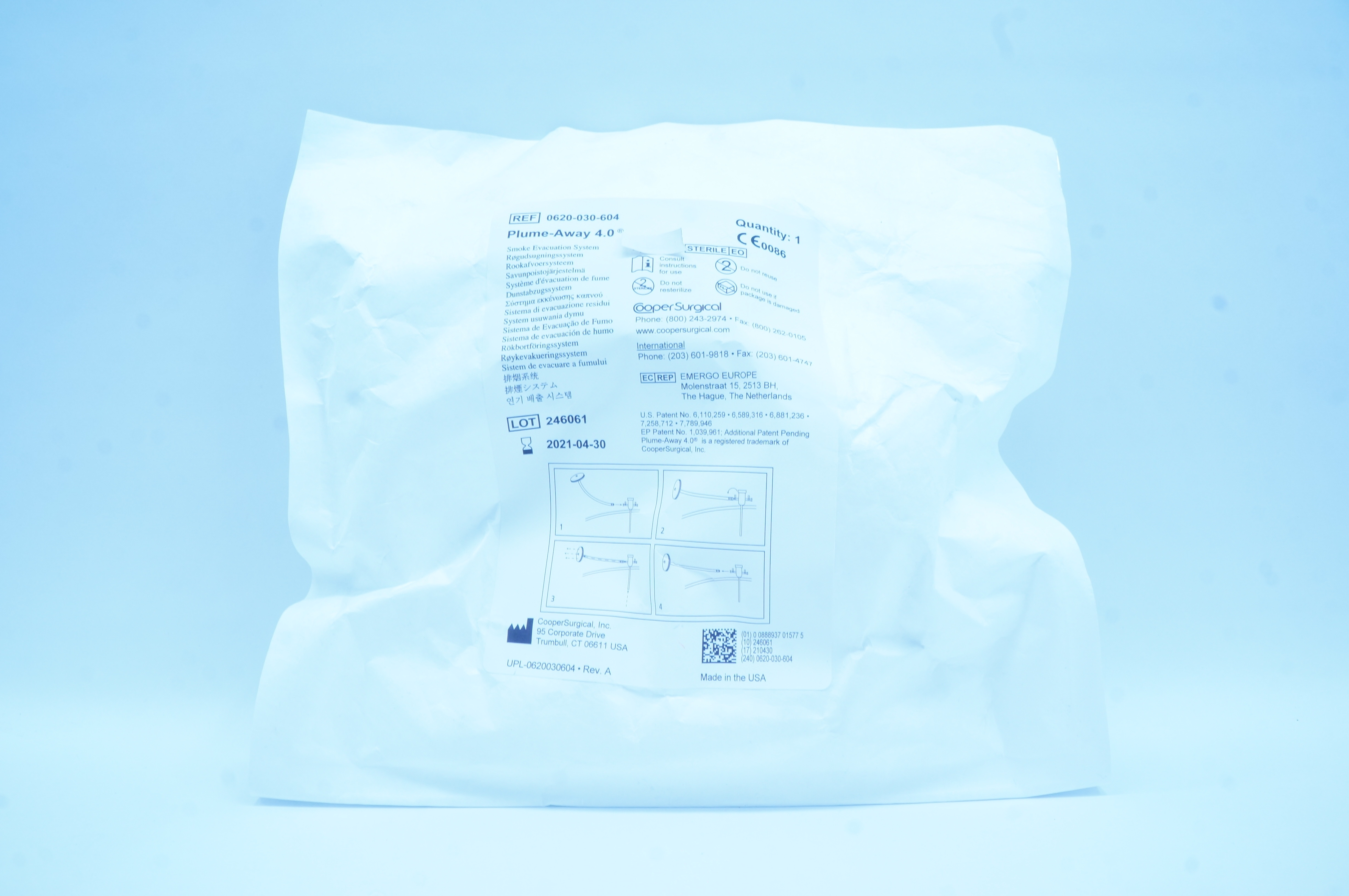 Cooper Surgical 0620-030-604 Plume-Away 4.0 Smoke Evacuation System